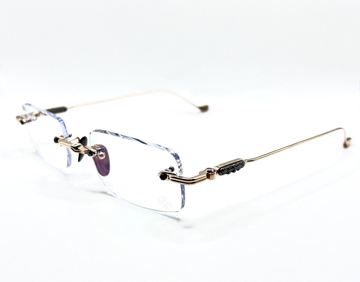 image of Chrome Hearts Soffffffffers Ii Gold Plated/ Black Glasses in Black/Gold, Men's