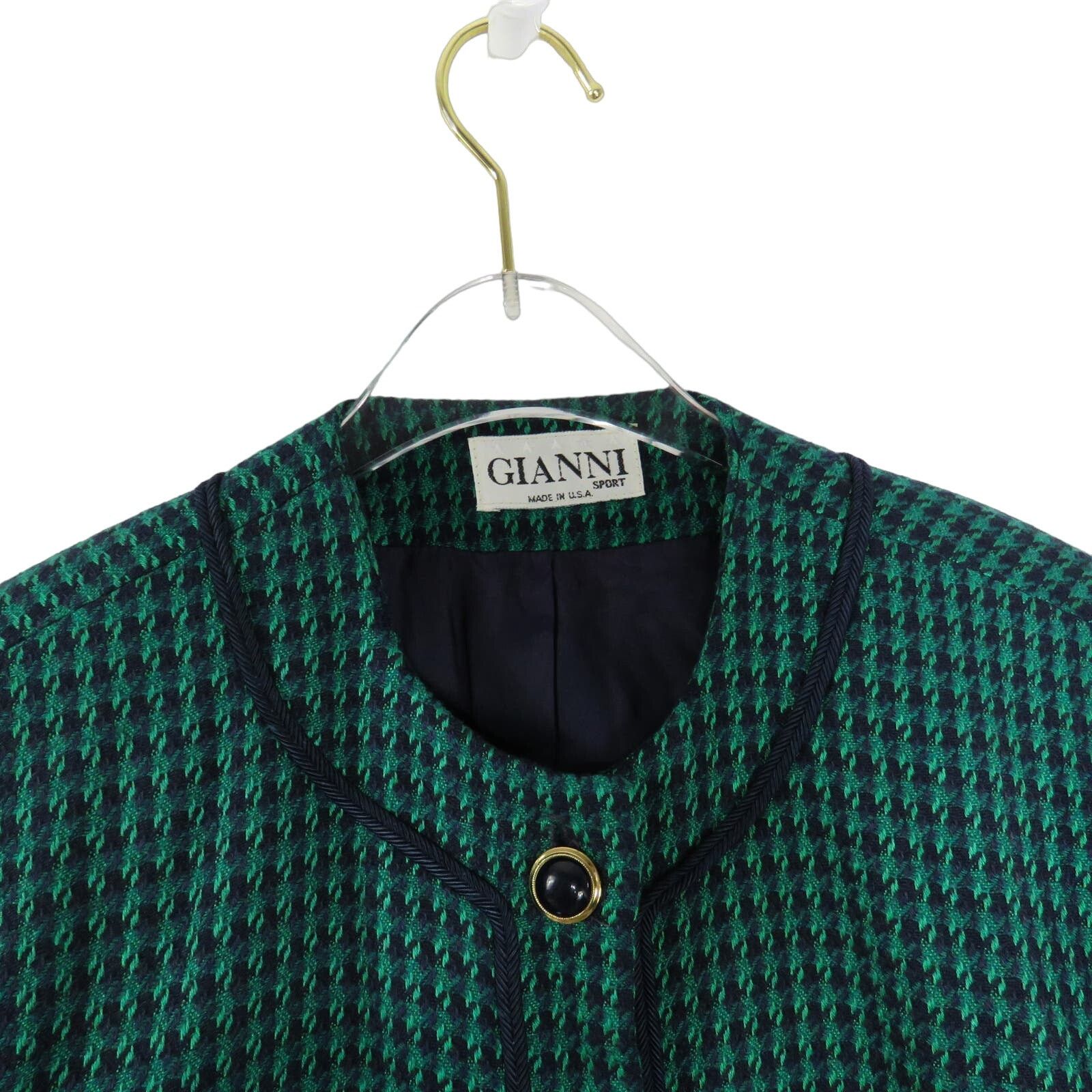Vintage Vintage Emerald Green Plaid Tweed Skirt Suit Small Size S / US 4 / IT 40 - 6 Thumbnail