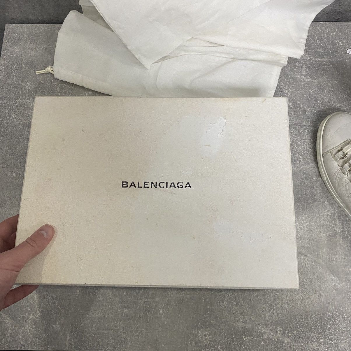 Balenciaga Balenciaga Arena Low Top White Leather Shoes With Box Luxury Size US 5.5 / EU 38 - 17 Thumbnail