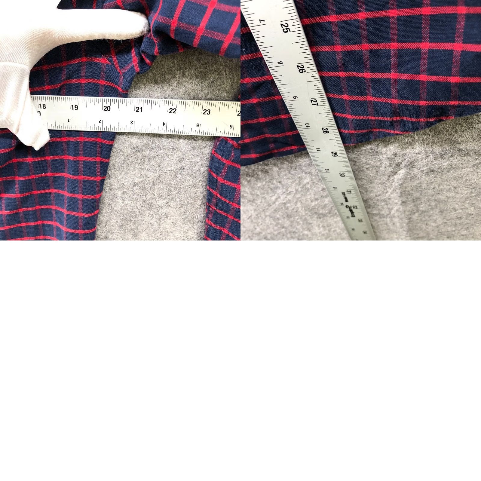 J.Crew J.CREW Flex Oxford Shirt Mens S Slim Fit Long Sleeve Navy Blue Red Check Plaid Shirt Size US S / EU 44-46 / 1 - 8 Thumbnail