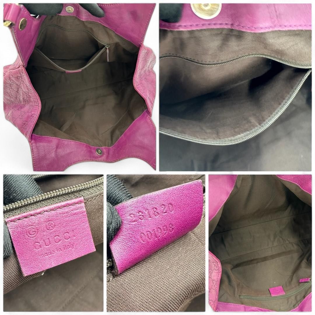 Gucci Gucci - shoulder bag purple bodeaux GG pattern patent Size ONE SIZE - 9 Thumbnail