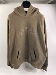 Buy Fear of God Essentials Hoodie 'Olive' - 0192 25050 0247 031