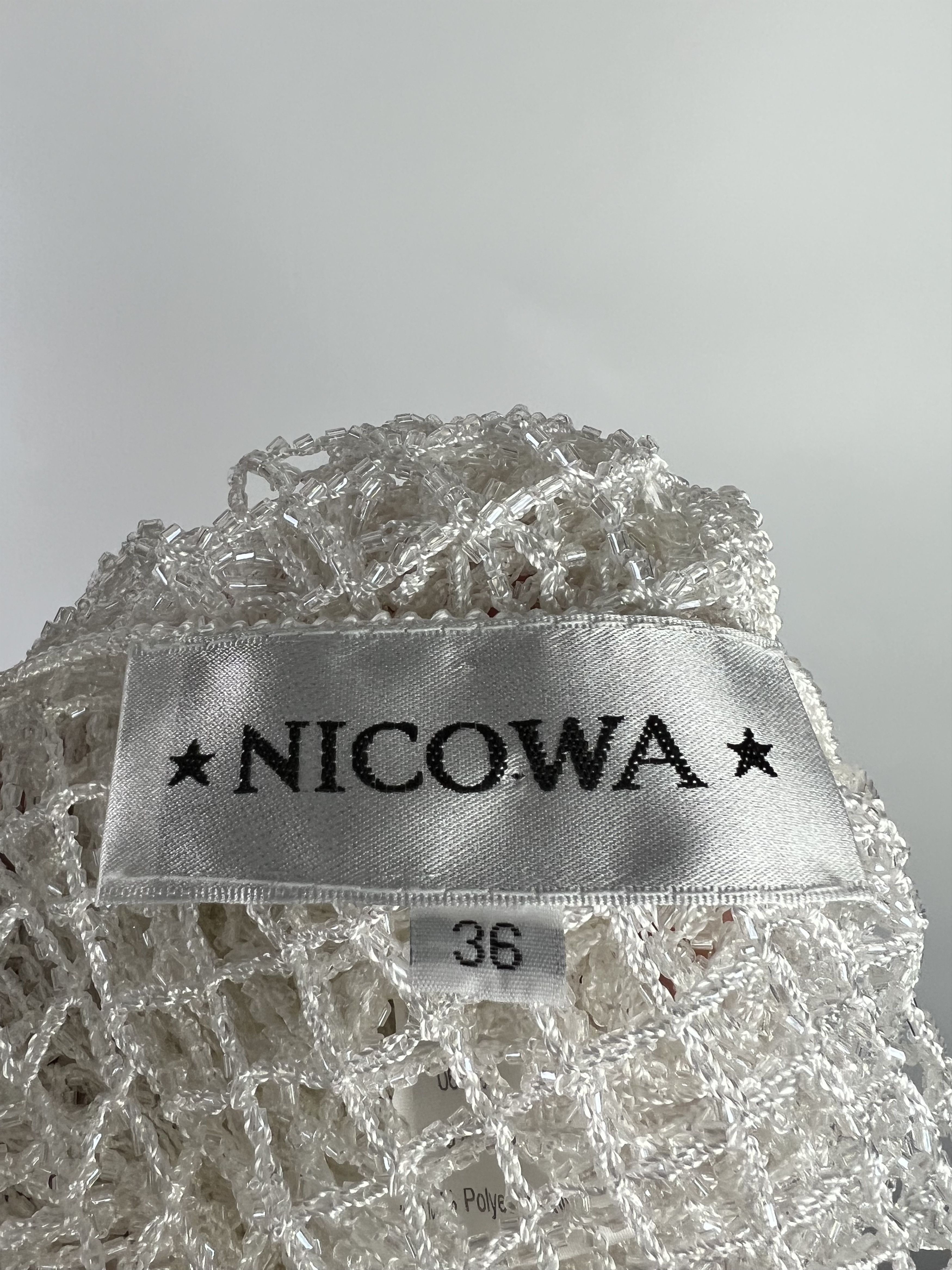 Other Nicowa Mesh Fishnet Croshet Beaded Baby Tee Tank Top Size36 Size S / US 4 / IT 40 - 9 Thumbnail