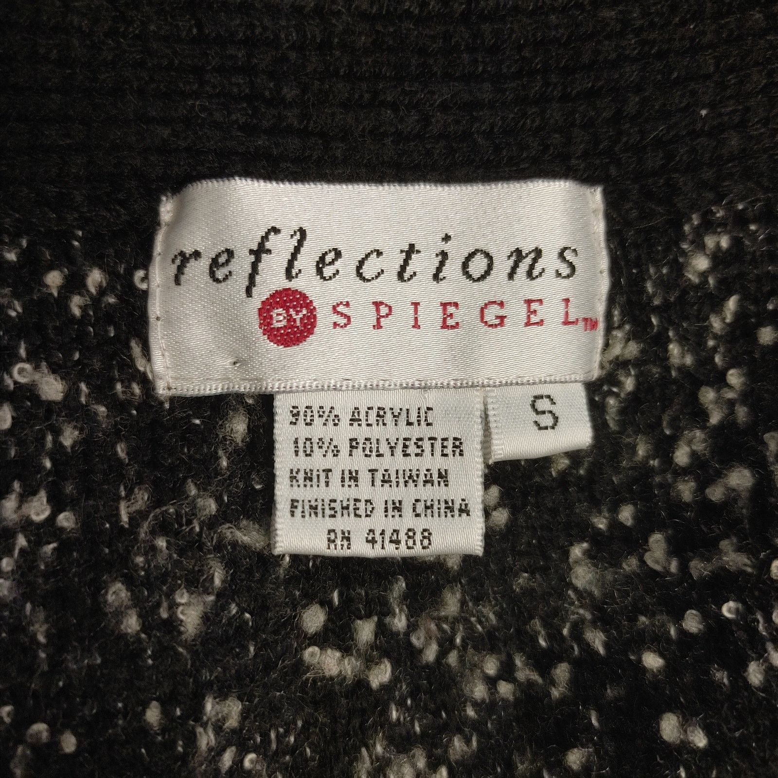 Other Reflections Spiegel Women's S Gray/Black Knit Cardigan Size S / US 4 / IT 40 - 3 Thumbnail