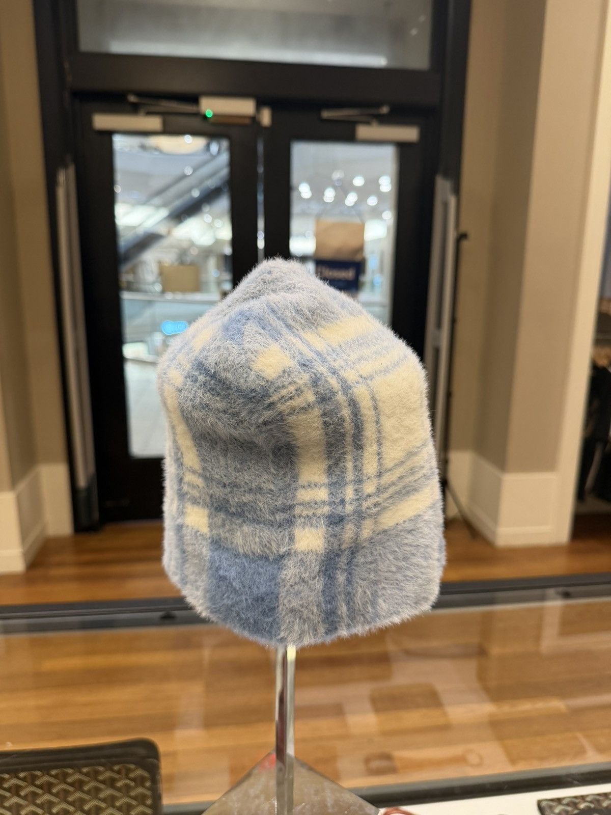 Sinclair Global Sinclair Brushed Plaid Beanie - Powder Blue Size ONE SIZE - 3 Thumbnail