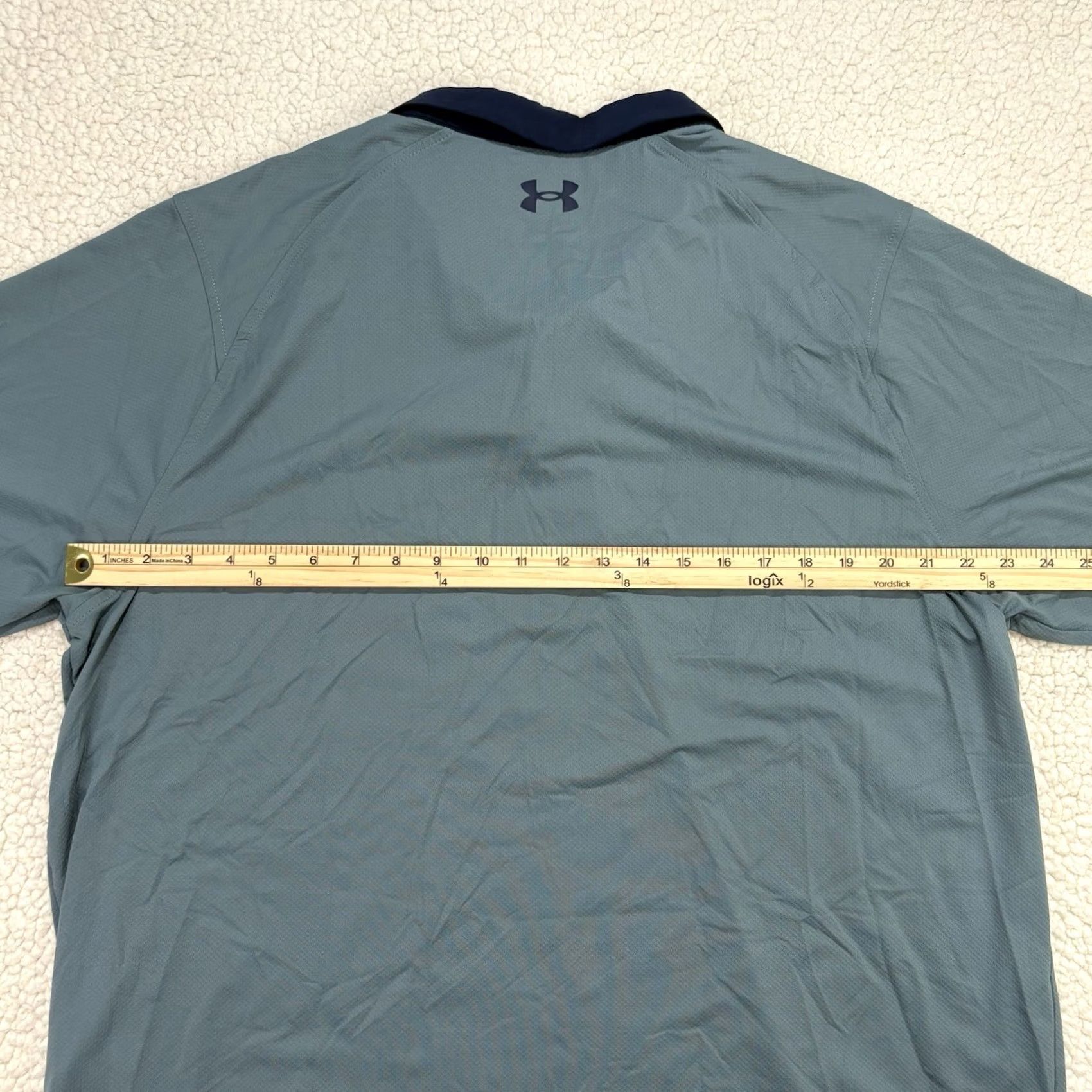 Under Armour Under Armour Iso-Chill Polo Mens 2XL Teal Navy Blue Short Sleeve Golf Shirt Heatgear Regular Fit Size US XXL / EU 58 / 5 - 6 Thumbnail
