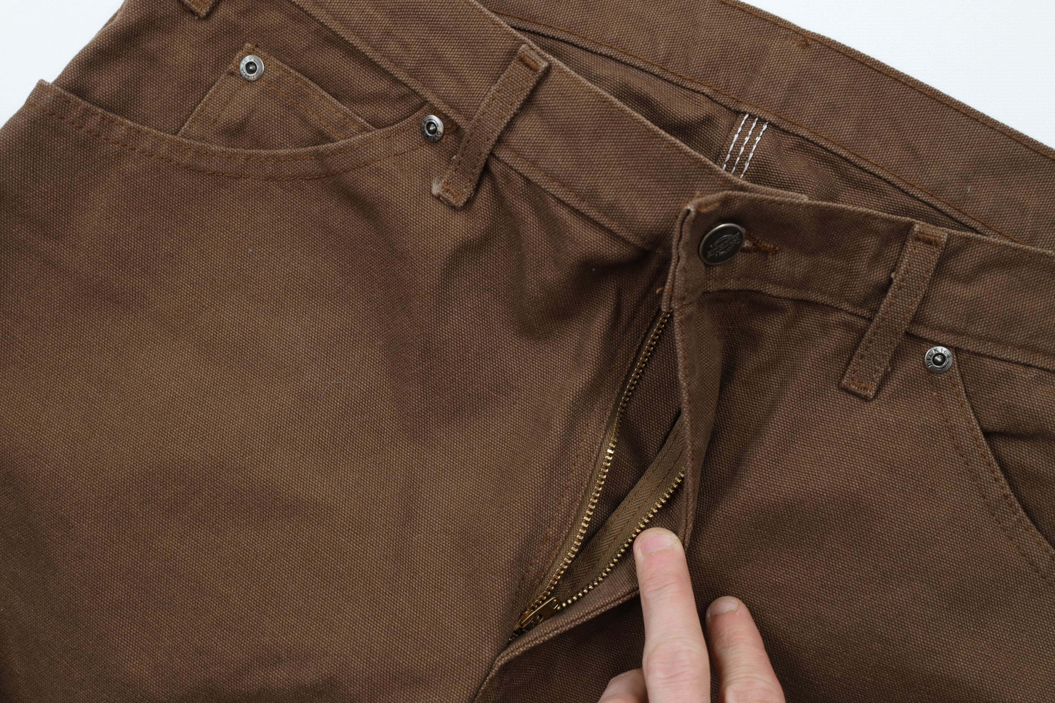 Dickies × Vintage Vintage Dickies Out Wide Leg Canvas Dungaree Pants Brown Size US 34 / EU 50 - 5 Thumbnail
