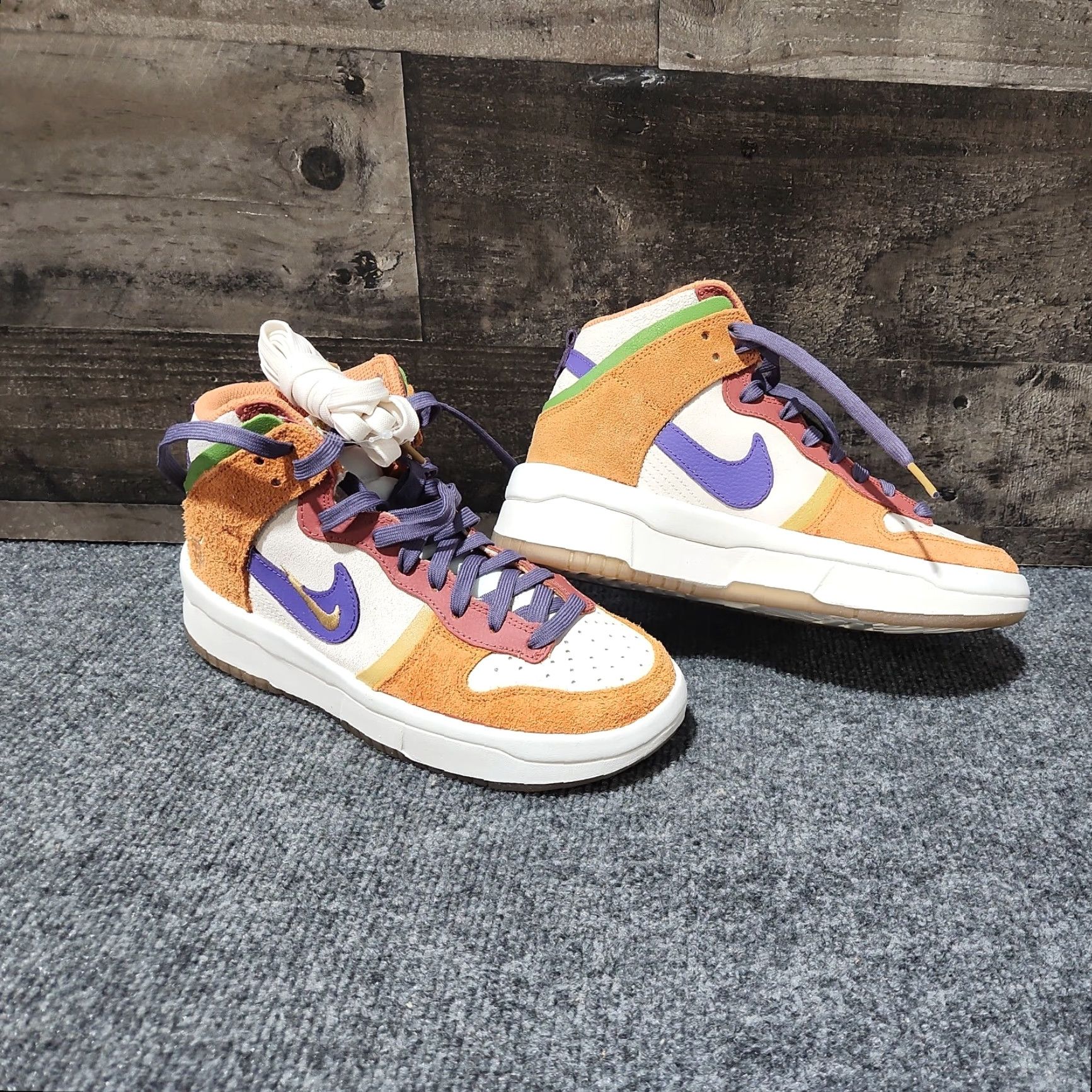 Nike VINTAGE? Nike Dunk High Setsubun DQ5012-133 Women 6.5 High Tops Orange Purple Nike Dunk High Women Shoes Sneakers Size US 4 / IT 34 - 4 Thumbnail