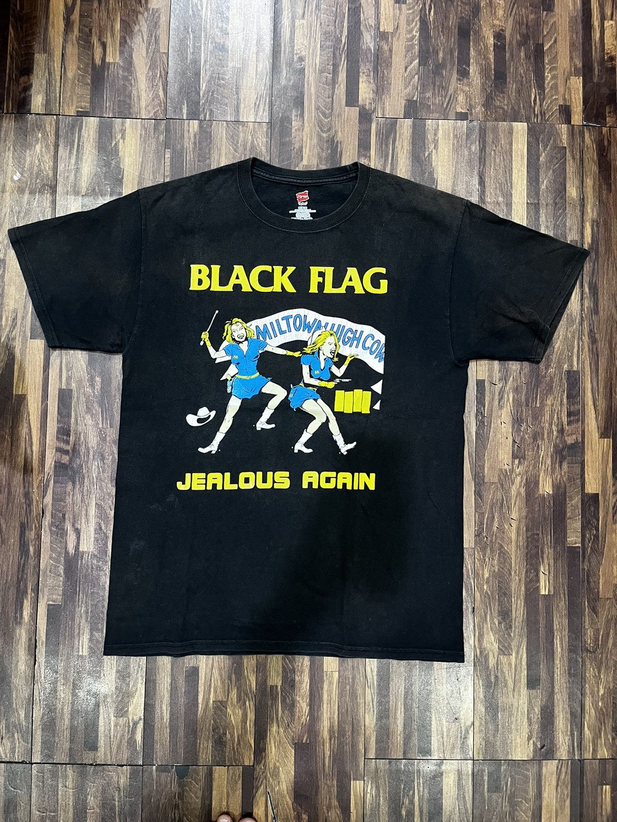 Band Tees × Hanes × Vintage Vintage EARLY 00‘S Y2k BLACK FLAG JEALOUS AGAIN shirt Size US M / EU 48-50 / 2 - 1 Thumbnail