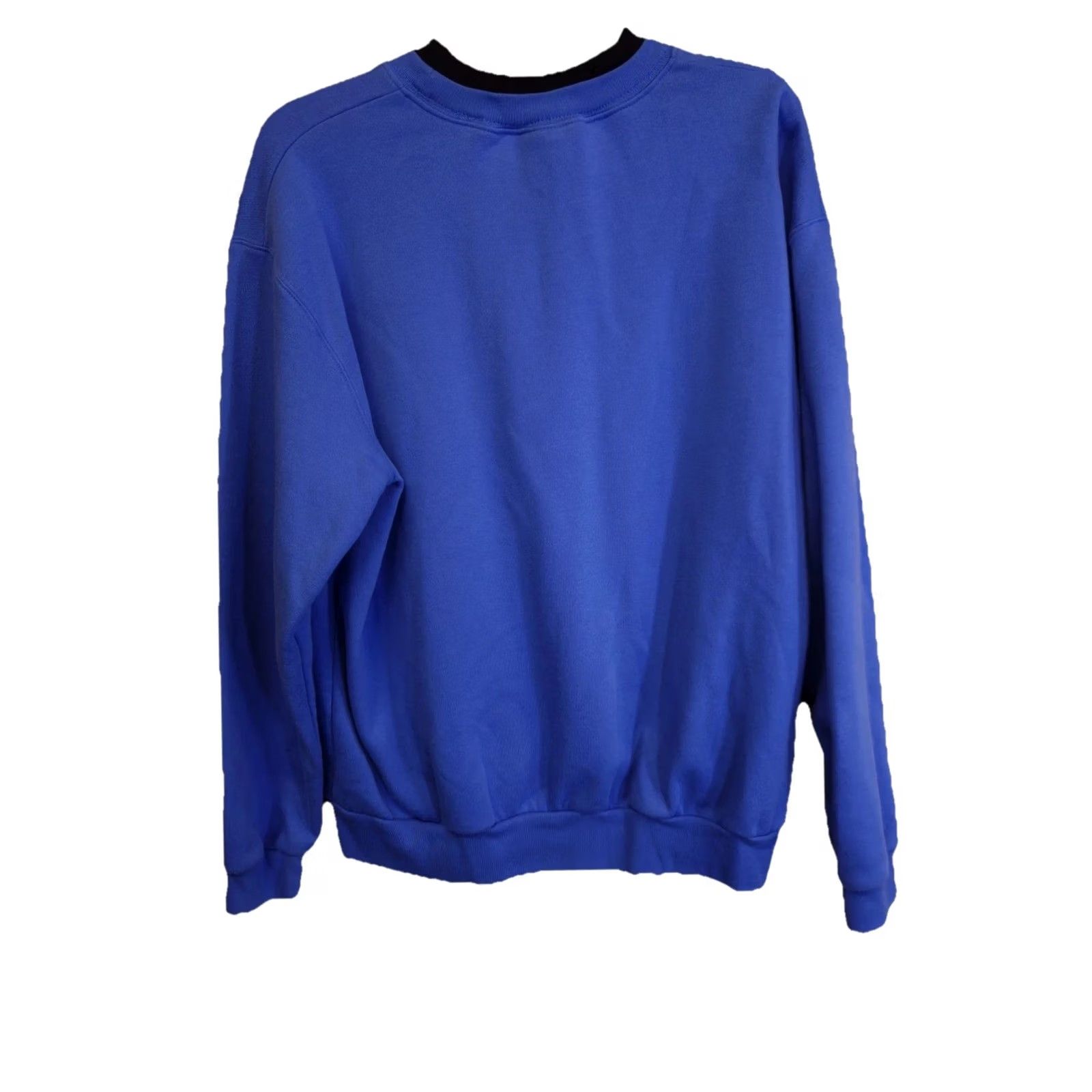 Vintage VINTAGE Morning Sun Graphic Print Crewneck Sweatshirt XL Adult Women Royal Blue 90s Heart Bird Stitch Pullover Long Sleeve Cotton Blend Size XL / US 12-14 / IT 48-50 - 4 Thumbnail
