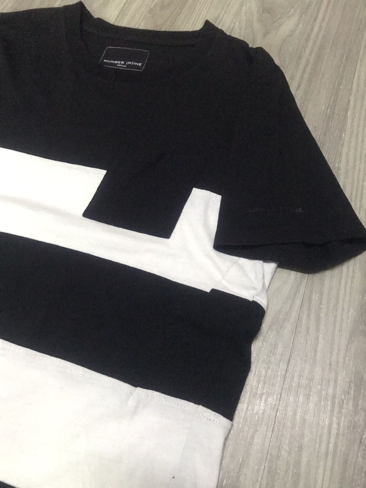Number (N)ine Number Nine - Stripe Boarder Cotton tShirt Size US S / EU 44-46 / 1 - 13 Thumbnail