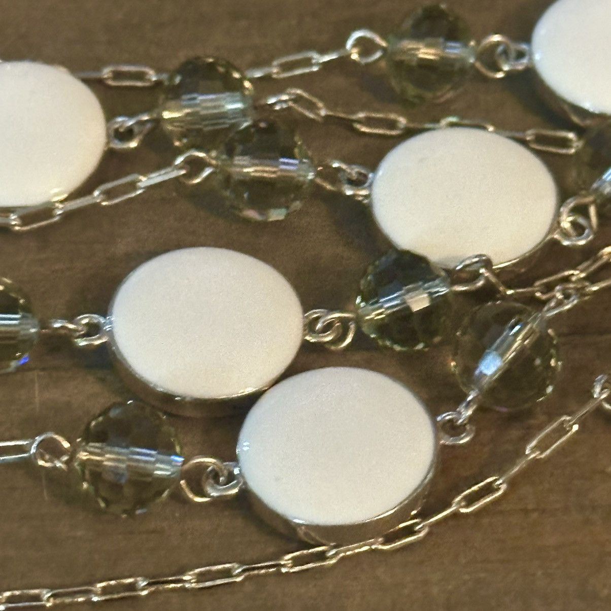 Other Long stationed cabochon stone and smokey glass bead necklace Size ONE SIZE - 3 Thumbnail