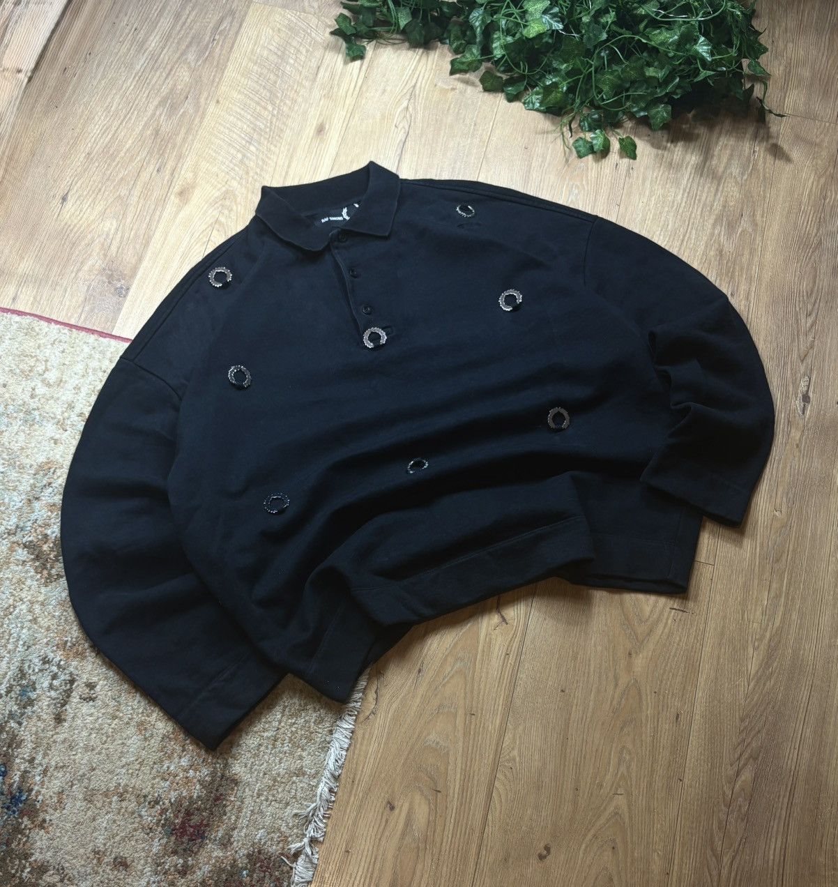 Fred Perry × Raf Simons 2018 Vintage Raf Simons x Fred Perry Ring Irons Sweatshirt Size US M / EU 48-50 / 2 - 1 Thumbnail