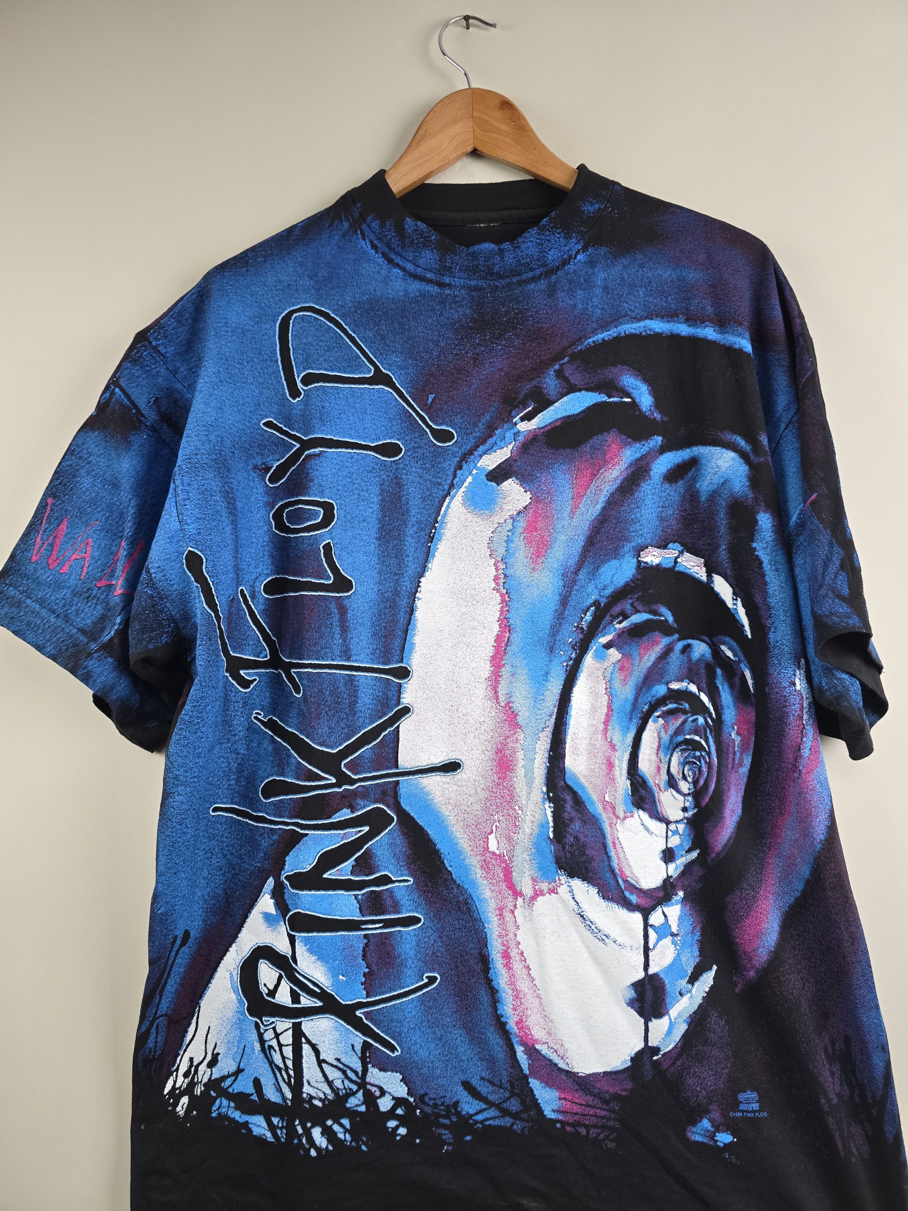 Band Tees × Pink Floyd × Vintage 1994 Pink Floyd The Wall All over print XL 23" 30.5" Size US XL / EU 56 / 4 - 2 Thumbnail