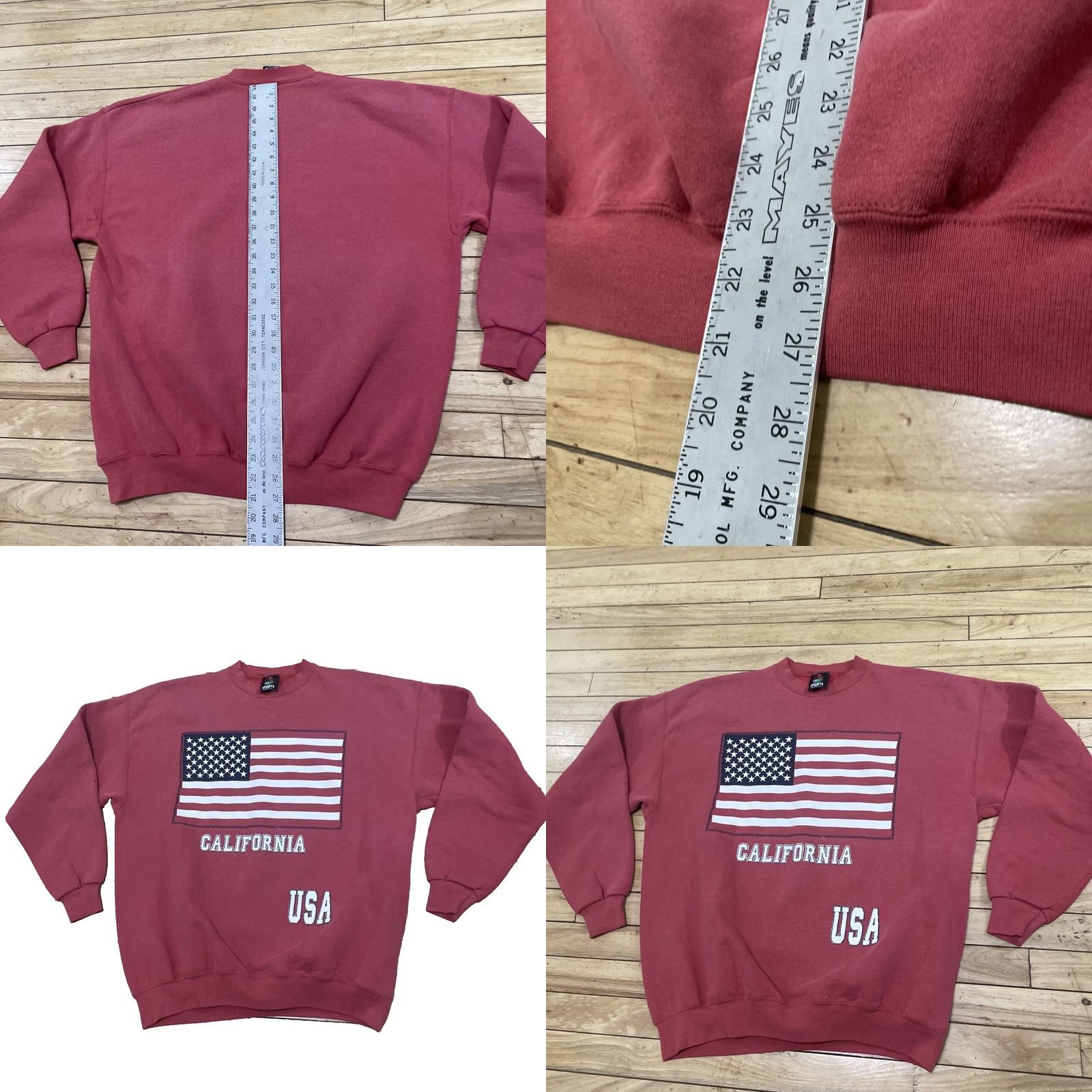 Vintage VINTAGE PM SPORTS USA Sweater Men XL Red American Flag California Soft Knit XL 48"Crew Neck Long Sleeve Pullover Embroidered Logo Size US XL / EU 56 / 4 - 8 Thumbnail