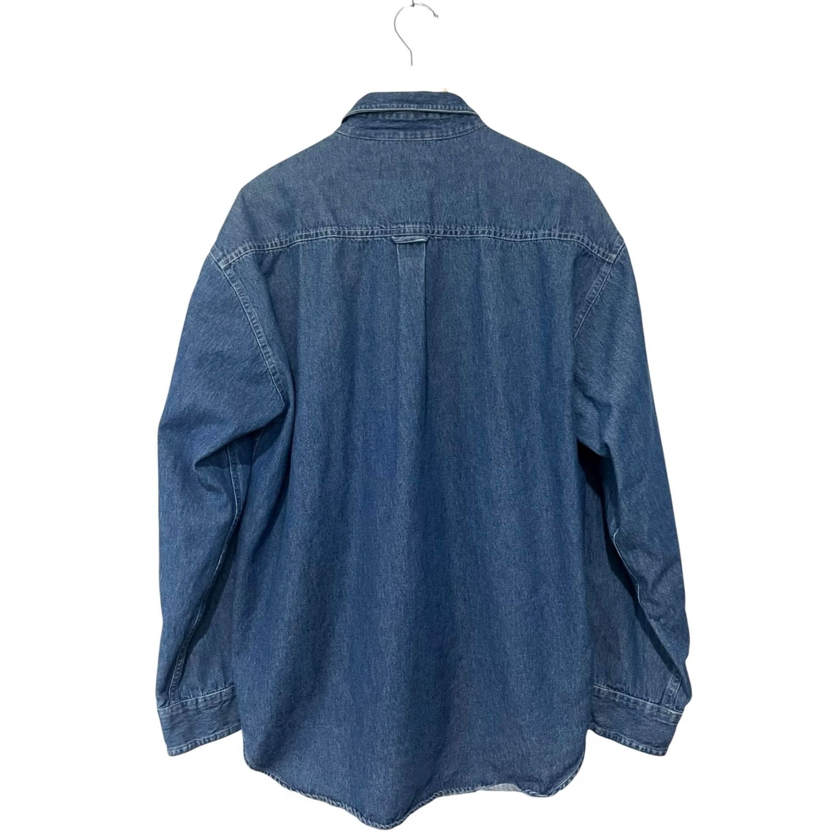 Urban Outfitters VINTAGE Outfitters Denim Shirt Mens XL 100% Cotton Button-Up Workwear Pockets Blue Size US XL / EU 56 / 4 - 3 Thumbnail
