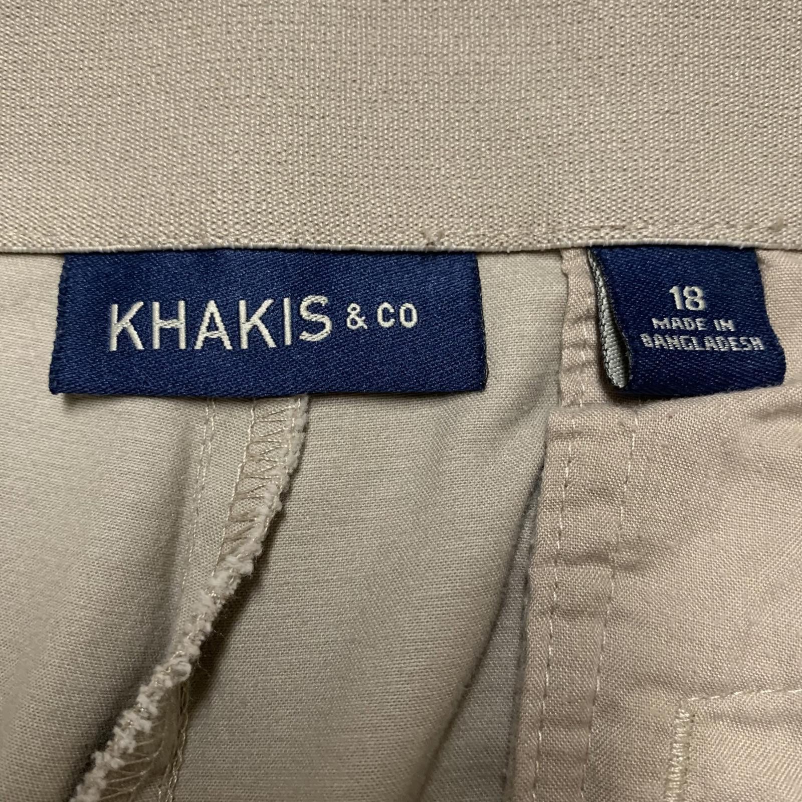 Other Khakis & Co. Women's Sz 18 Khaki Printed Cropped Pants Size 40" / US 18 - 3 Thumbnail
