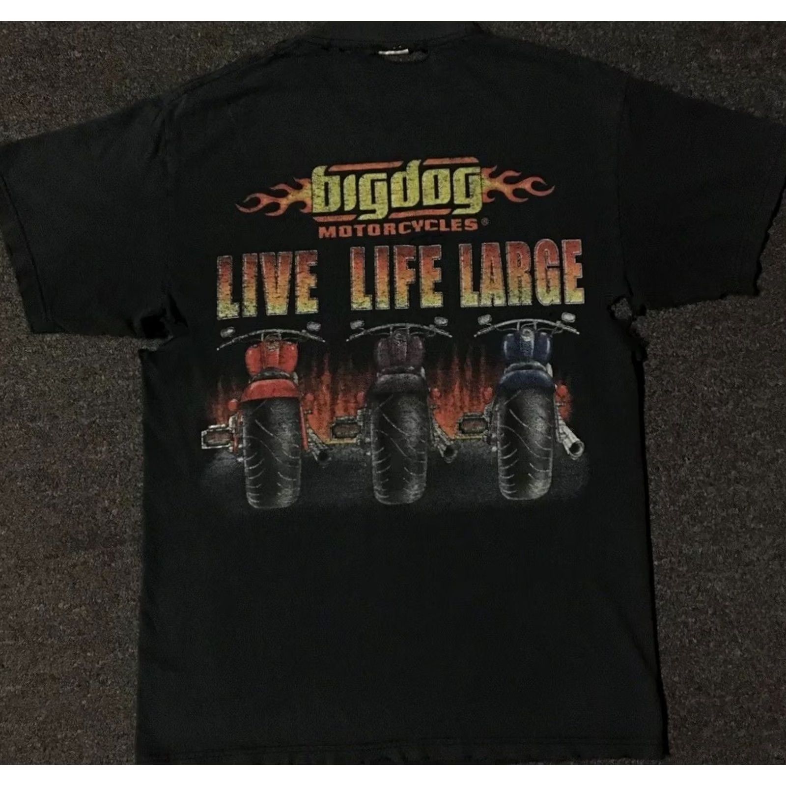 Thrasher VINTAGE Big Dog Motorcycles Shirt M Mens Distressed 90s Harley Grunge Biker Rock Punk Black Size US M / EU 48-50 / 2 - 2 Thumbnail