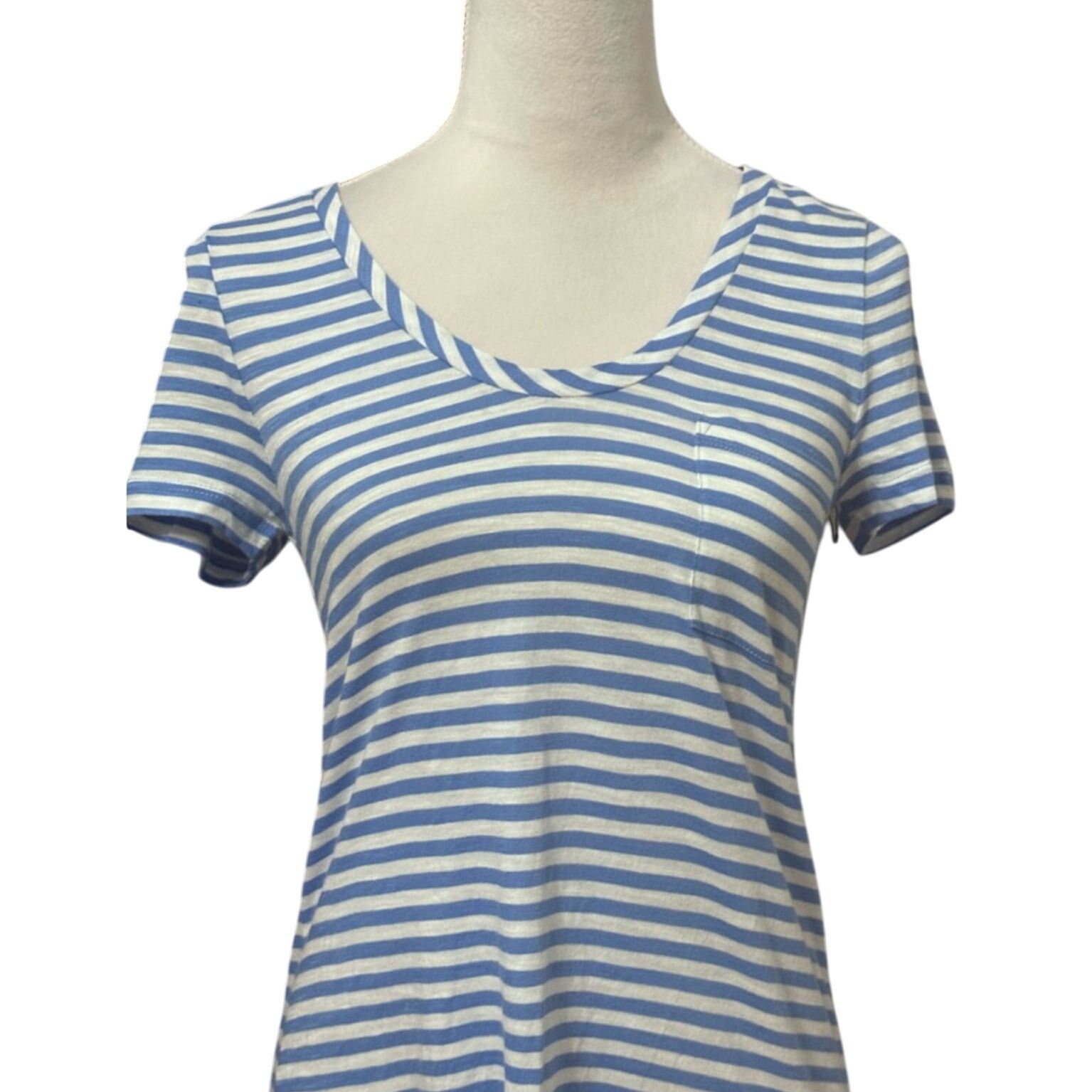 Other Caslon T-Shirt Short Sleeves Striped Blue White XXS NWOT Size XXS / US 00 / IT 34 - 2 Thumbnail