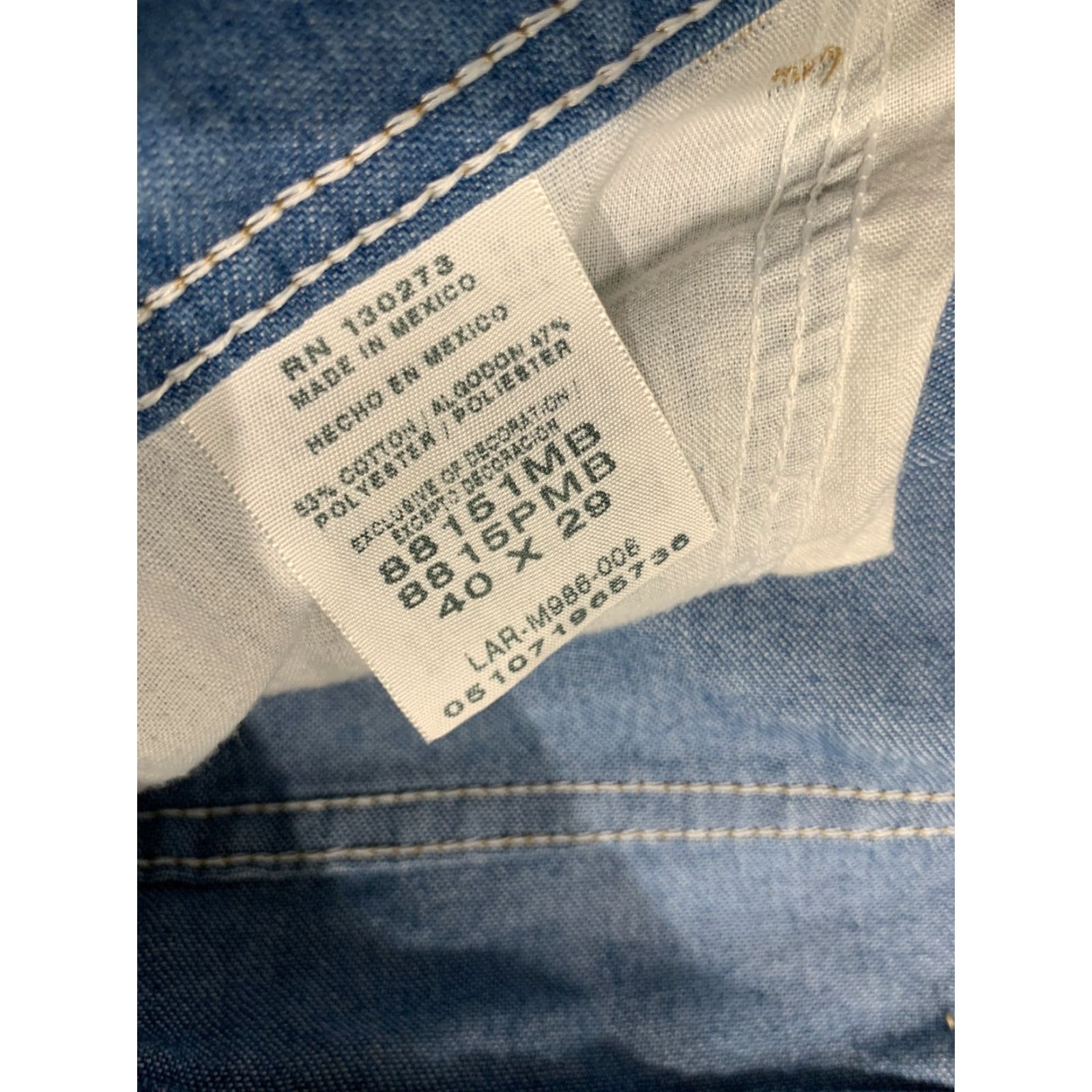 Wrangler VINTAGE Wrangler Jeans 90s Cowboy Classic Straight Leg Men's 40x28 Blue Denim Regular Fit Size US 40 / EU 56 - 3 Thumbnail