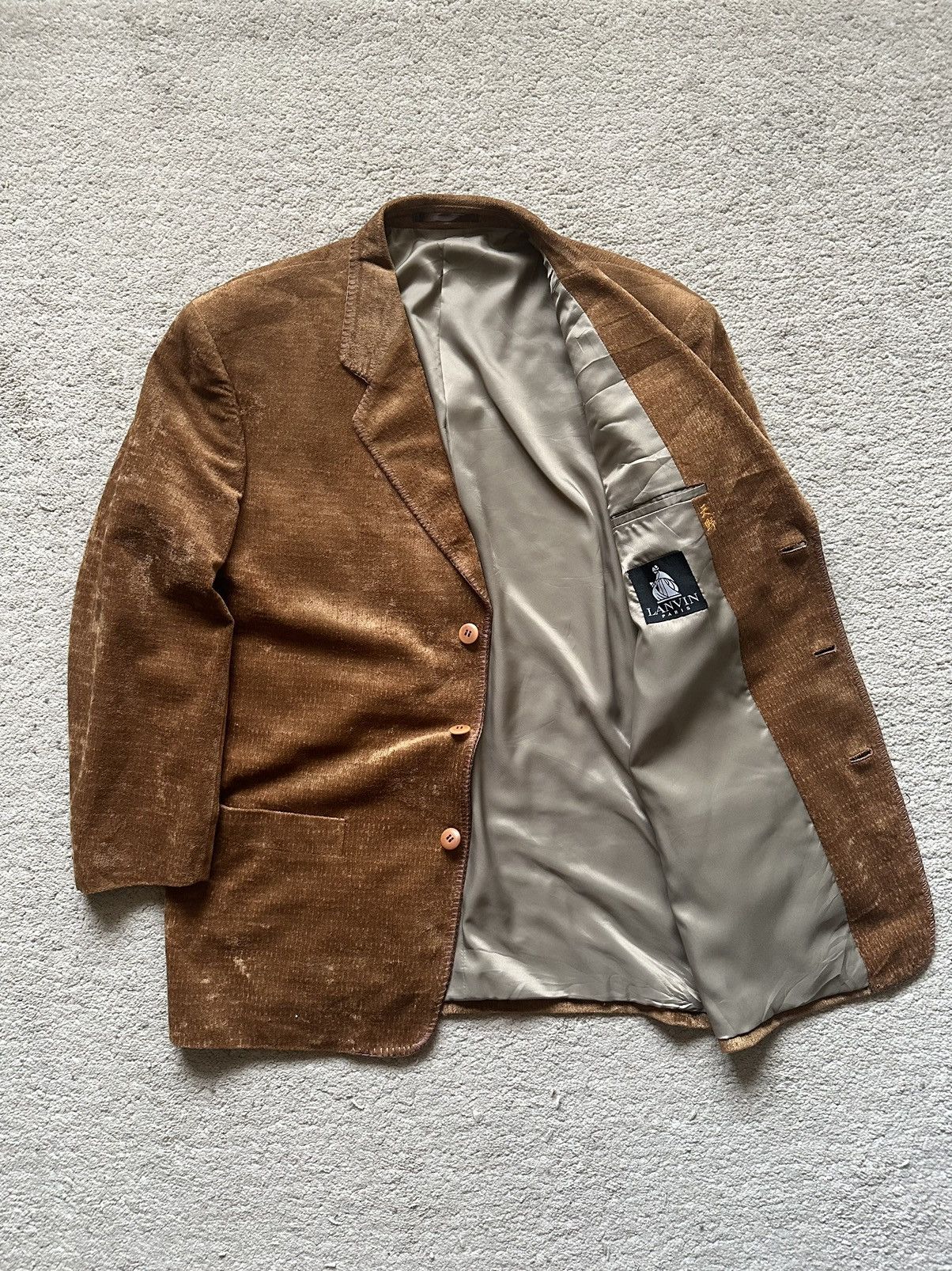 Lanvin × Vintage 1990s Lanvin Paris Classic Loose Cut Blazer Size 38L - 5 Thumbnail