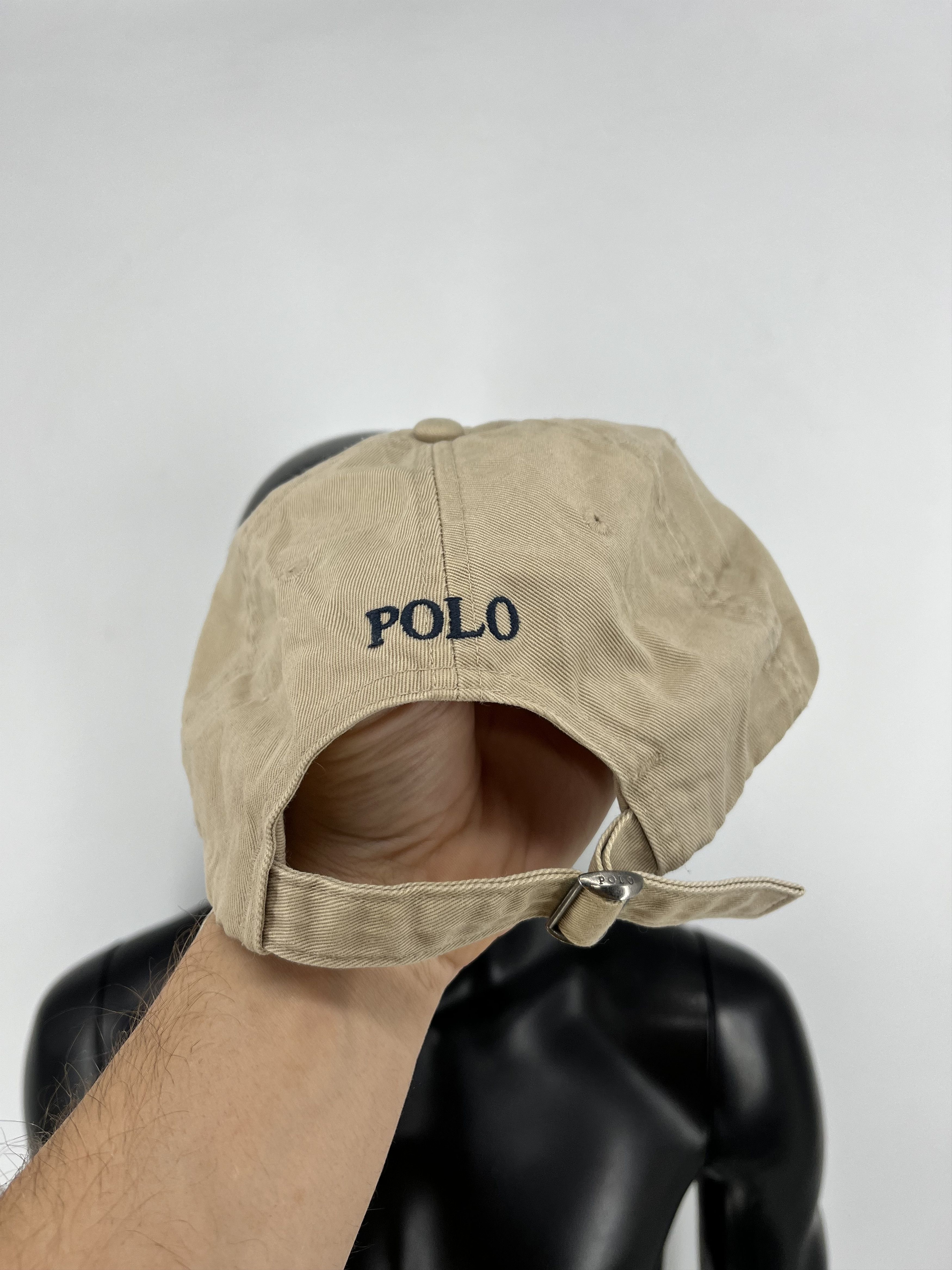 Polo Ralph Lauren Vintage Y2K Polo Ralph Lauren Beige Cotton Cap Size ONE SIZE - 4 Thumbnail
