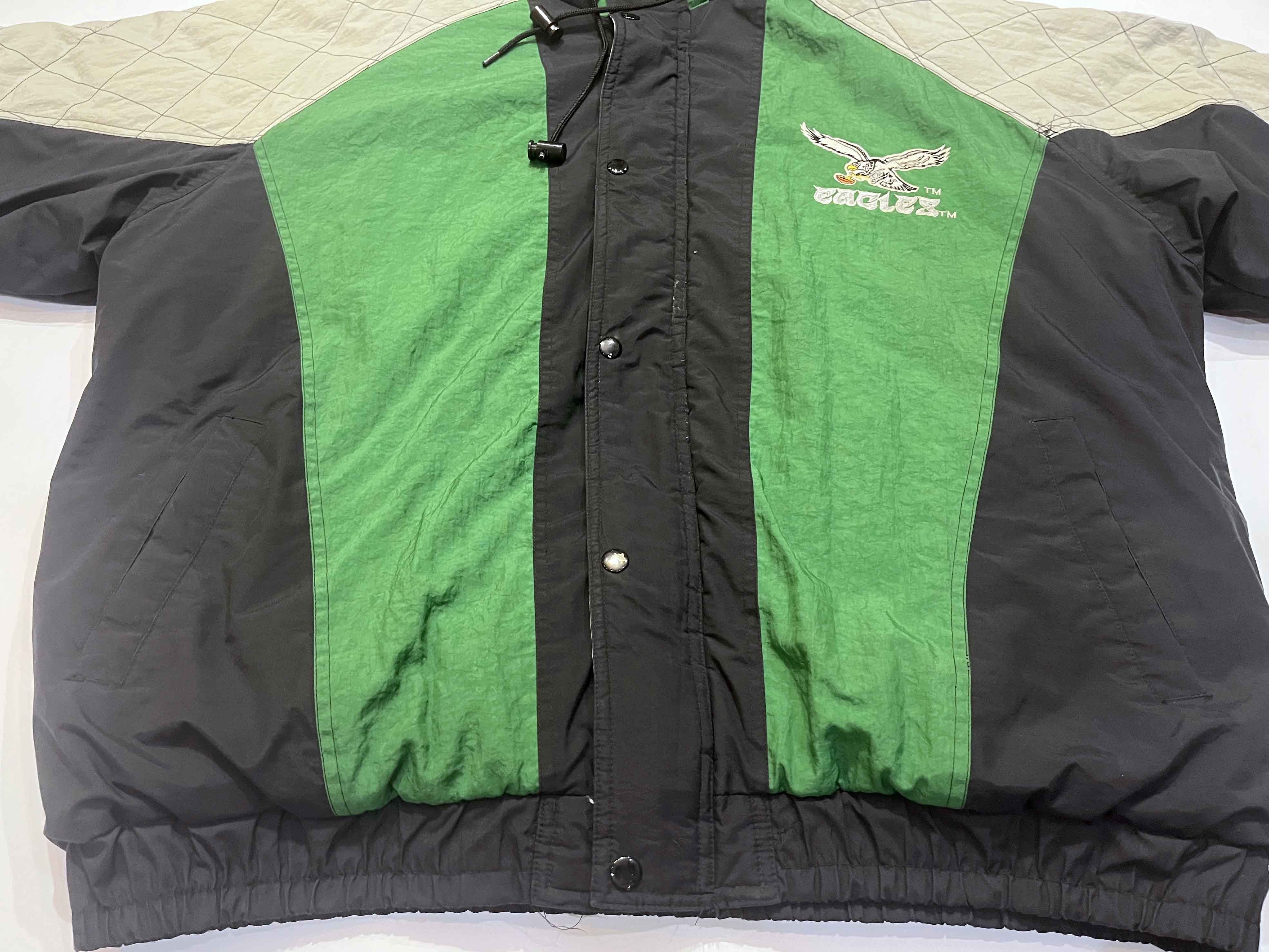 Starter Vtg Starter NFL Philadelphia Eagles Full Zip Puffer Jacket Size US XL / EU 56 / 4 - 7 Thumbnail