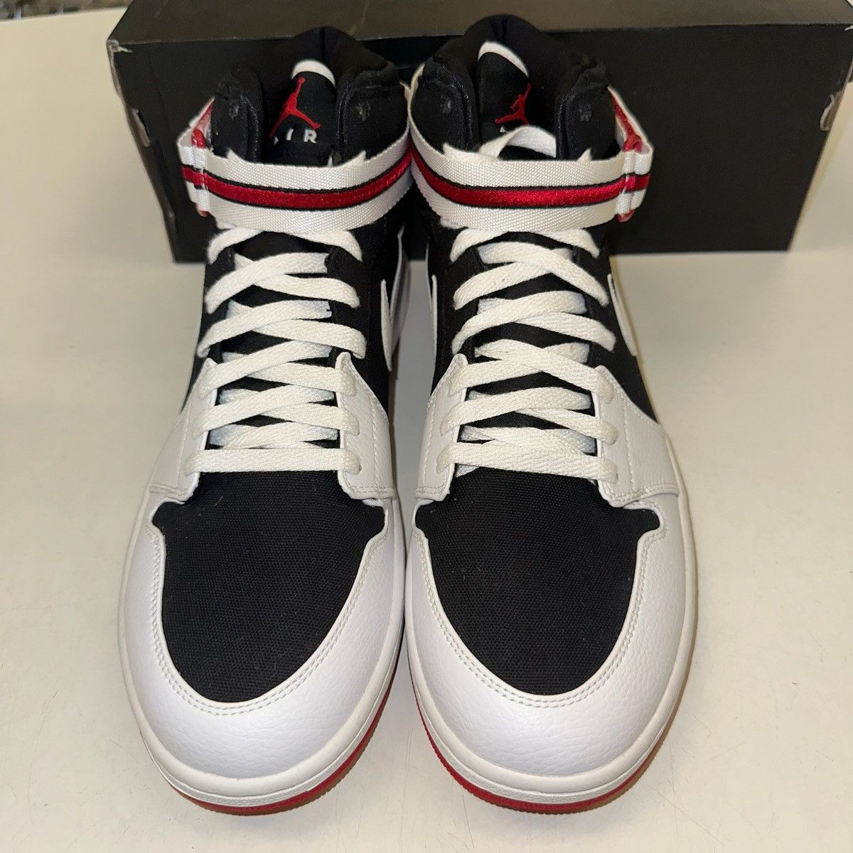 Jordan Brand × Nike Size 13 -Nike Air Jordan 1 High Strap White Black 342132-101 Size US 13 / EU 46 - 4 Thumbnail