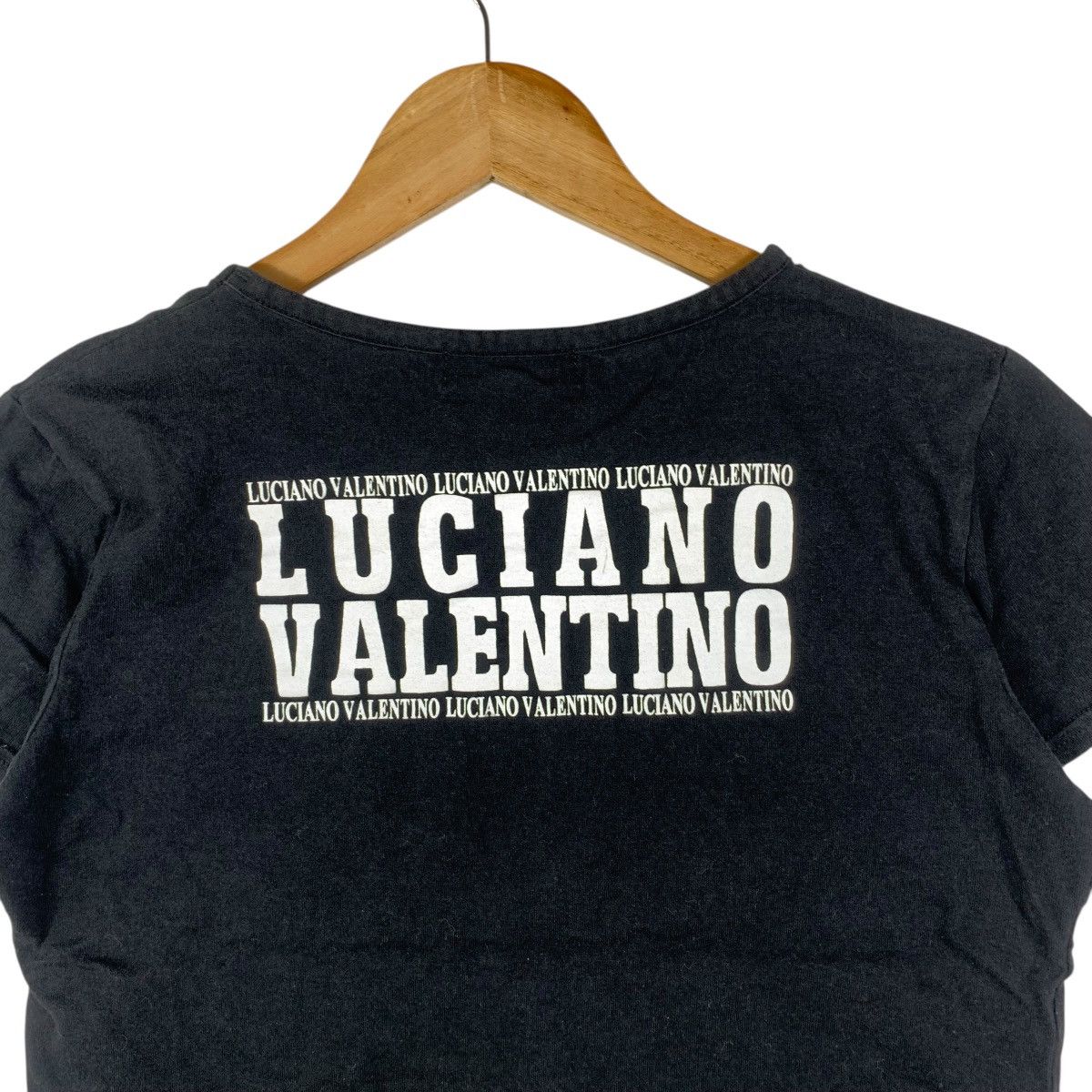 Other Vintage LUCIANO VALENTINO ITALY Center Logo Tee Shirt Top Size L / US 10 / IT 46 - 8 Thumbnail
