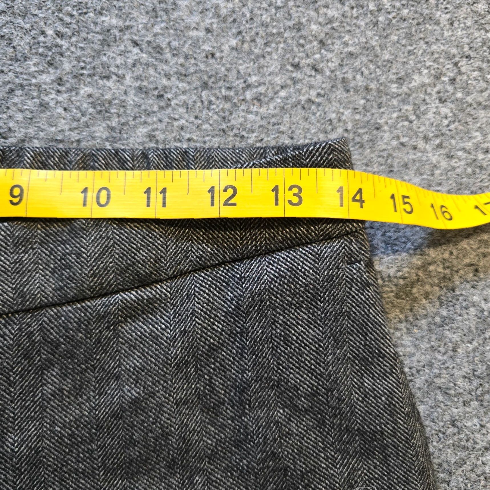Theory Theory Pants Womens Size 2 Gray Wool Blend Herringbone Tapered Pull On Capsule Pants Regular Tapered Flat Front Dress Size 26" / US 2 / IT 38 - 5 Thumbnail