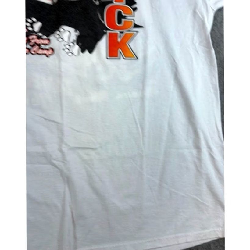 Jerzees Vintage 90s Arnie Beswick Tameless Tiger The Farmer Drag Racing Shirt Men's 2XL White Motorsports Streetwear Size US XXL / EU 58 / 5 - 4 Thumbnail
