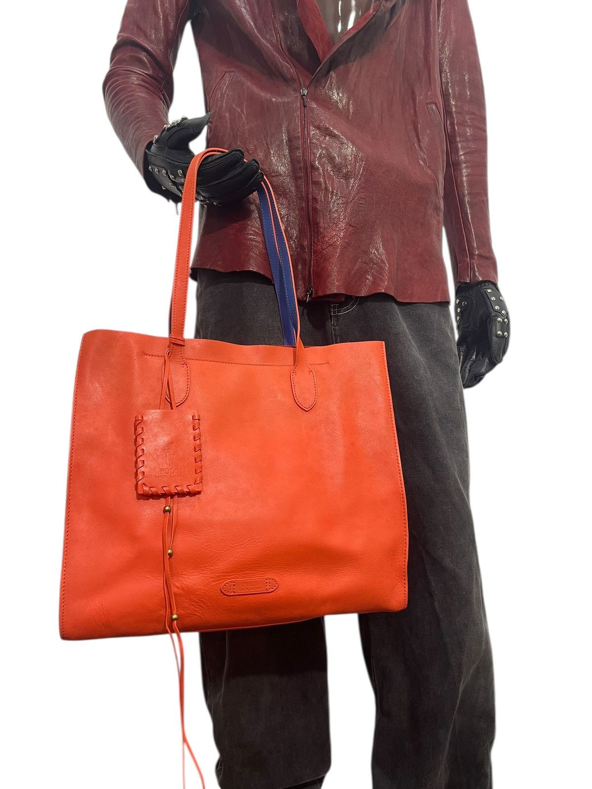 Genuine Leather Full Leather Polo Ralph Lauren Tote Shoulder Bag 2🟩1 Size ONE SIZE - 4 Thumbnail