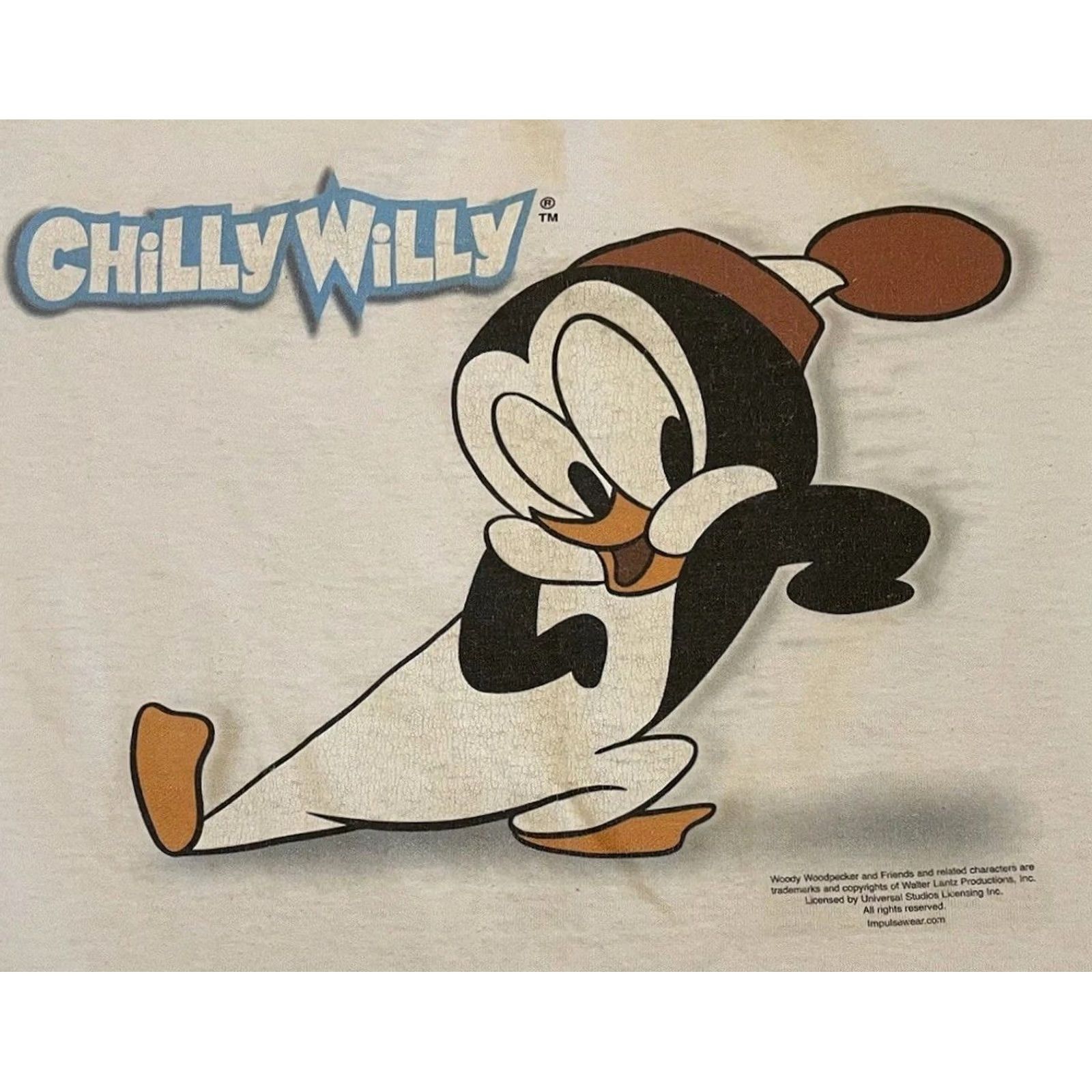 Vintage VINTAGE Chilly Willy Promo Shirt XS S Cartoon Funny TV Disney Warner Bros T-Shirt Men White Grunge 80s 90s Size US XS / EU 42 / 0 - 2 Thumbnail