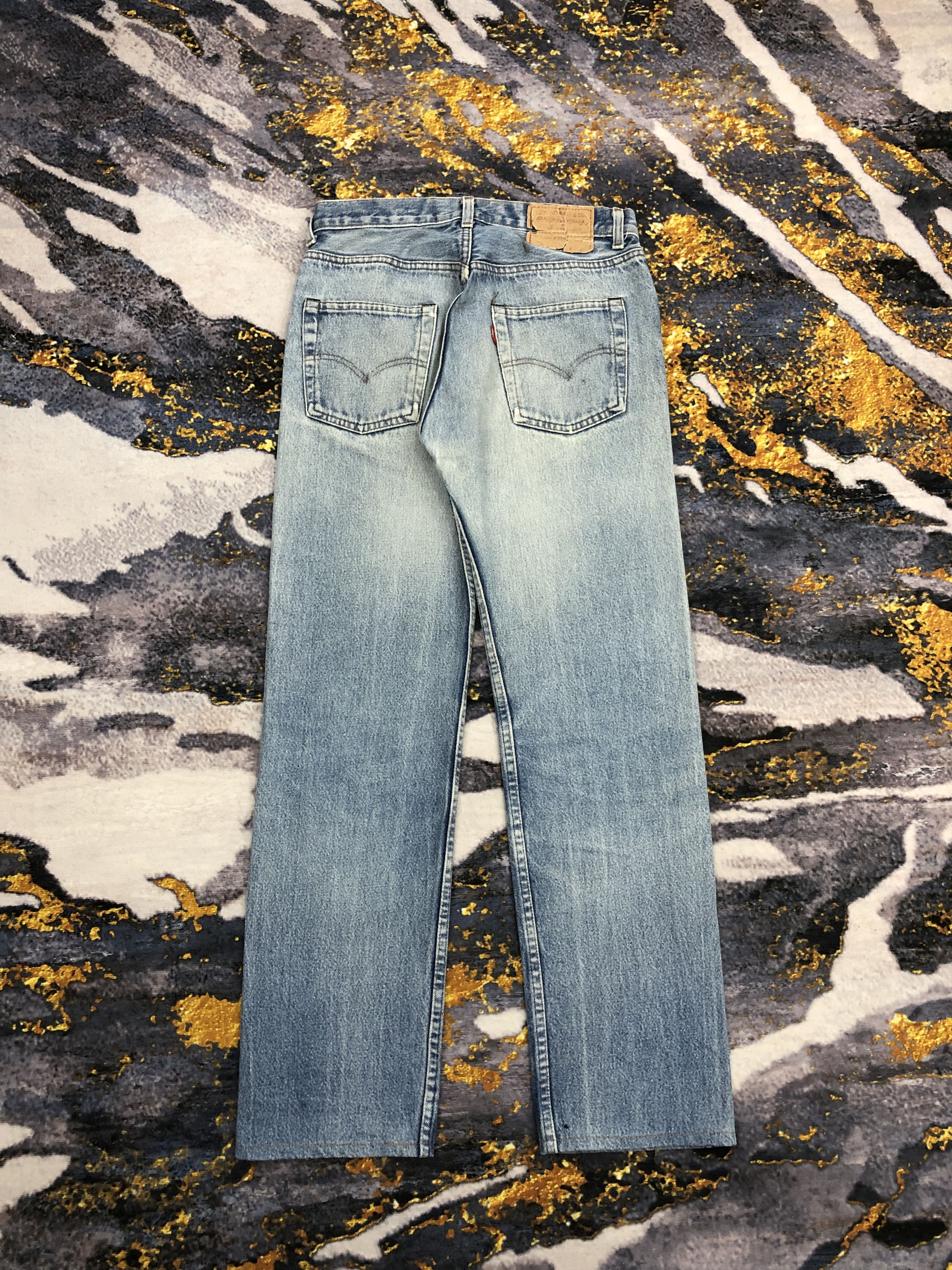 Levi's Vintage 80s Levis 501 Faded Blue Jeans DPP0059 Size US 30 / EU 46 - 3 Thumbnail