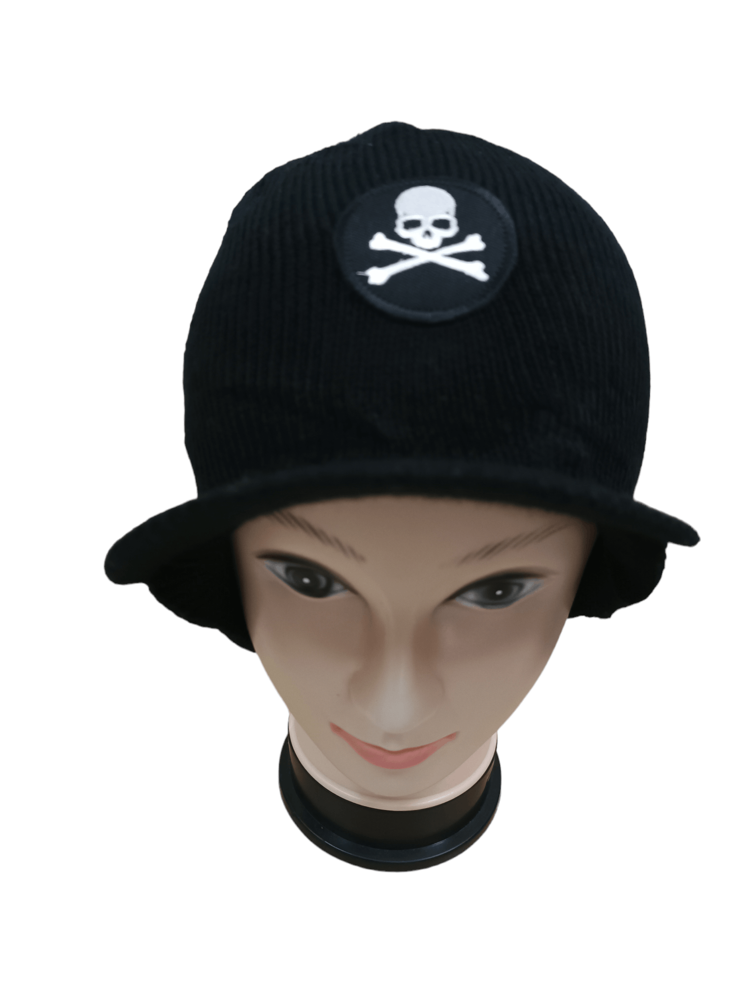 image of Seditionaries x Skulls Skull Patch Bucket Hat Beanie in Black, Men's
