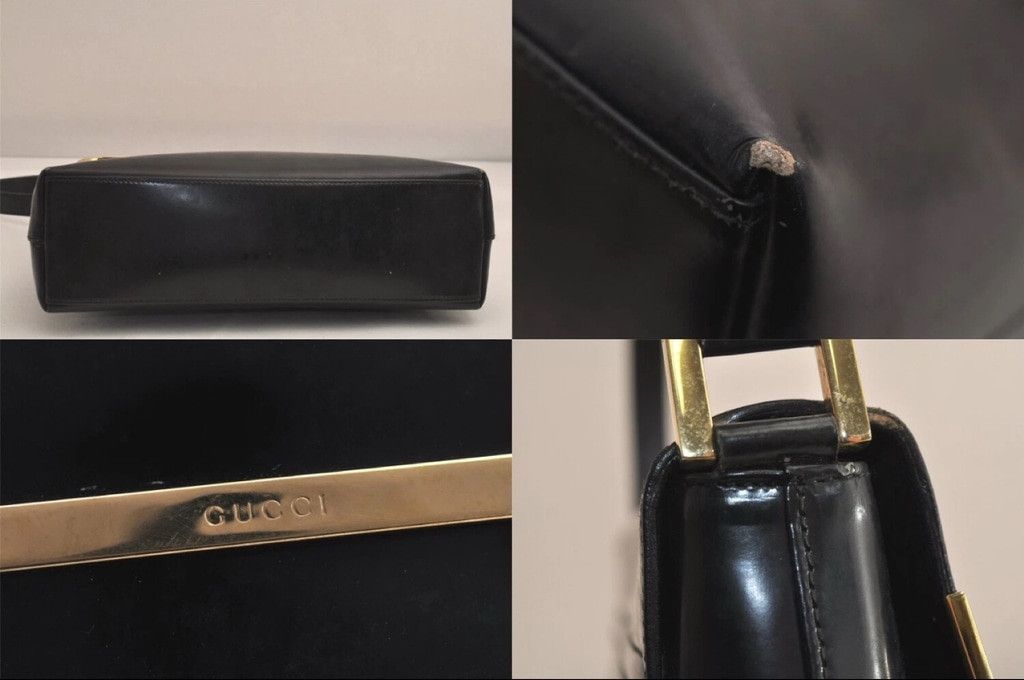 Gucci Women's Gucci Black Leather Shoulder Bag Size ONE SIZE - 7 Thumbnail