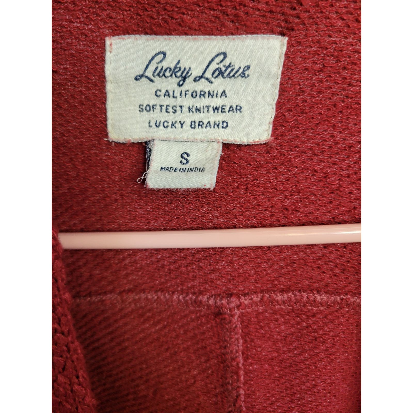 Lucky Brand Women's Lucky Brand Lucky Lotus Knitwear Red Cardigan Small Size S / US 4 / IT 40 - 3 Thumbnail