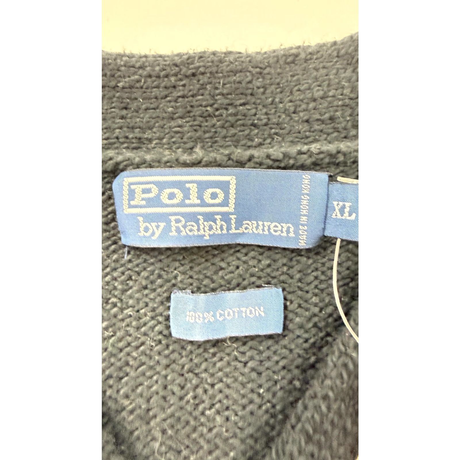 Polo Ralph Lauren VINTAGE Polo Ralph Lauren Sweater Mens XL Black V Neck Striped Pony Logo Knit Pullover Size US XL / EU 56 / 4 - 3 Thumbnail