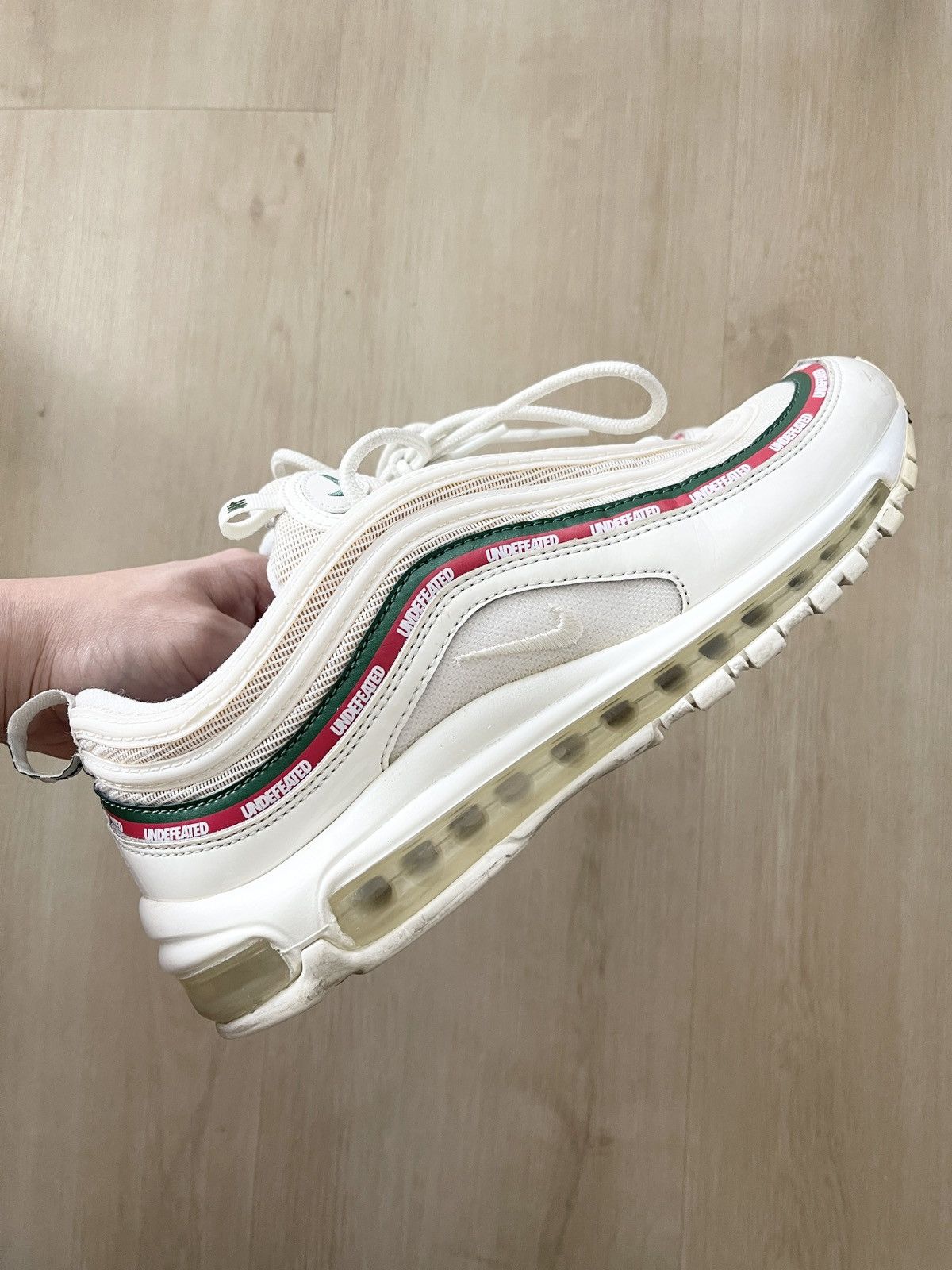 Nike × Undefeated Nike UNDEFEATED air max 97 Gucci edition white cream Size US 9 / EU 42 - 3 Thumbnail