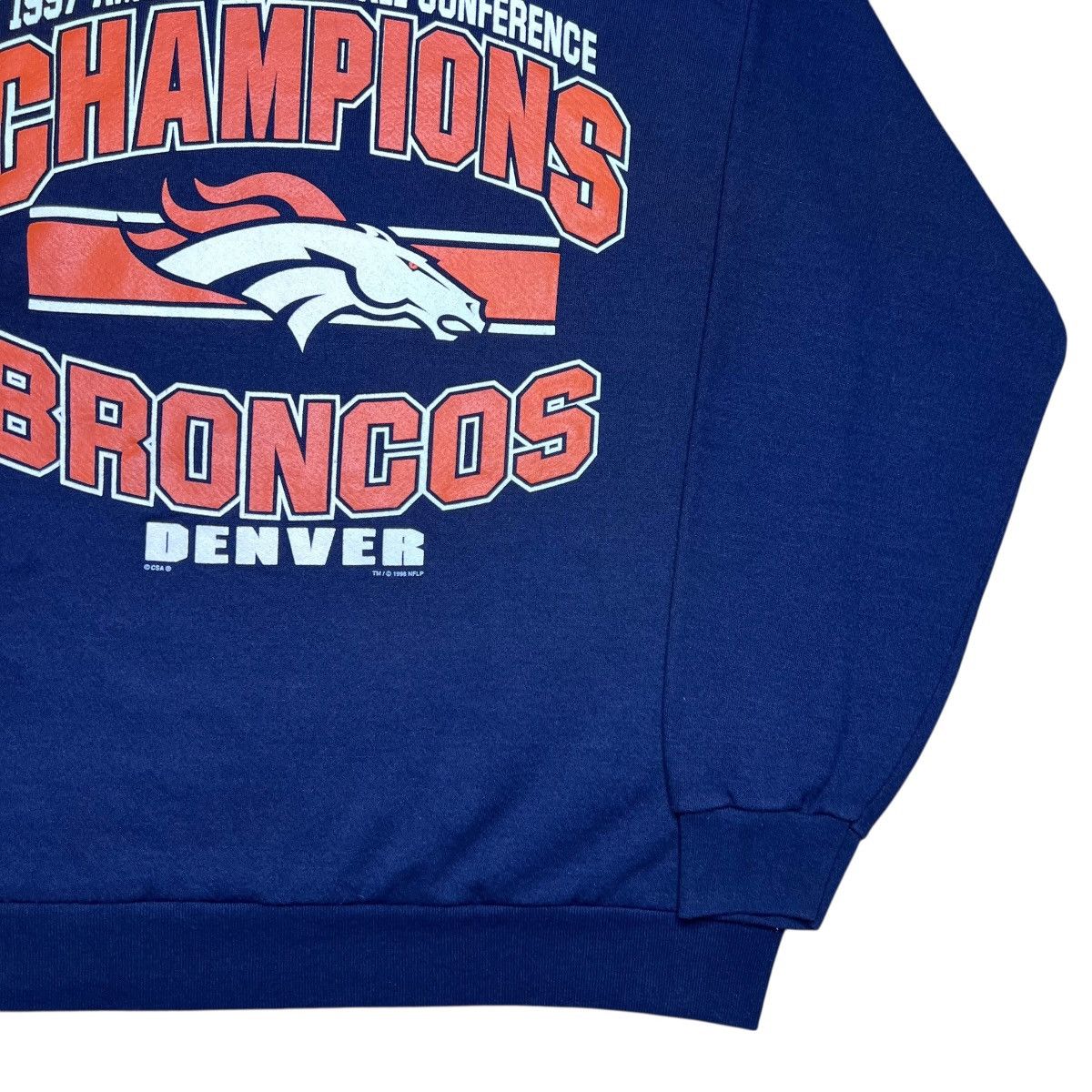 NFL Vintage 1997 NFL Denver Broncos AFC Champions Sweatshirt Size US XL / EU 56 / 4 - 15 Thumbnail