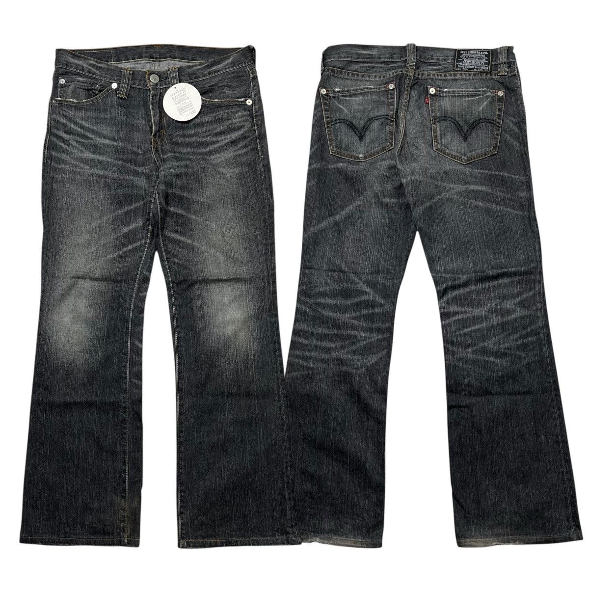 Flared🔥 Levi’s 708 Jeans W32 L33 Vintage Black Wash