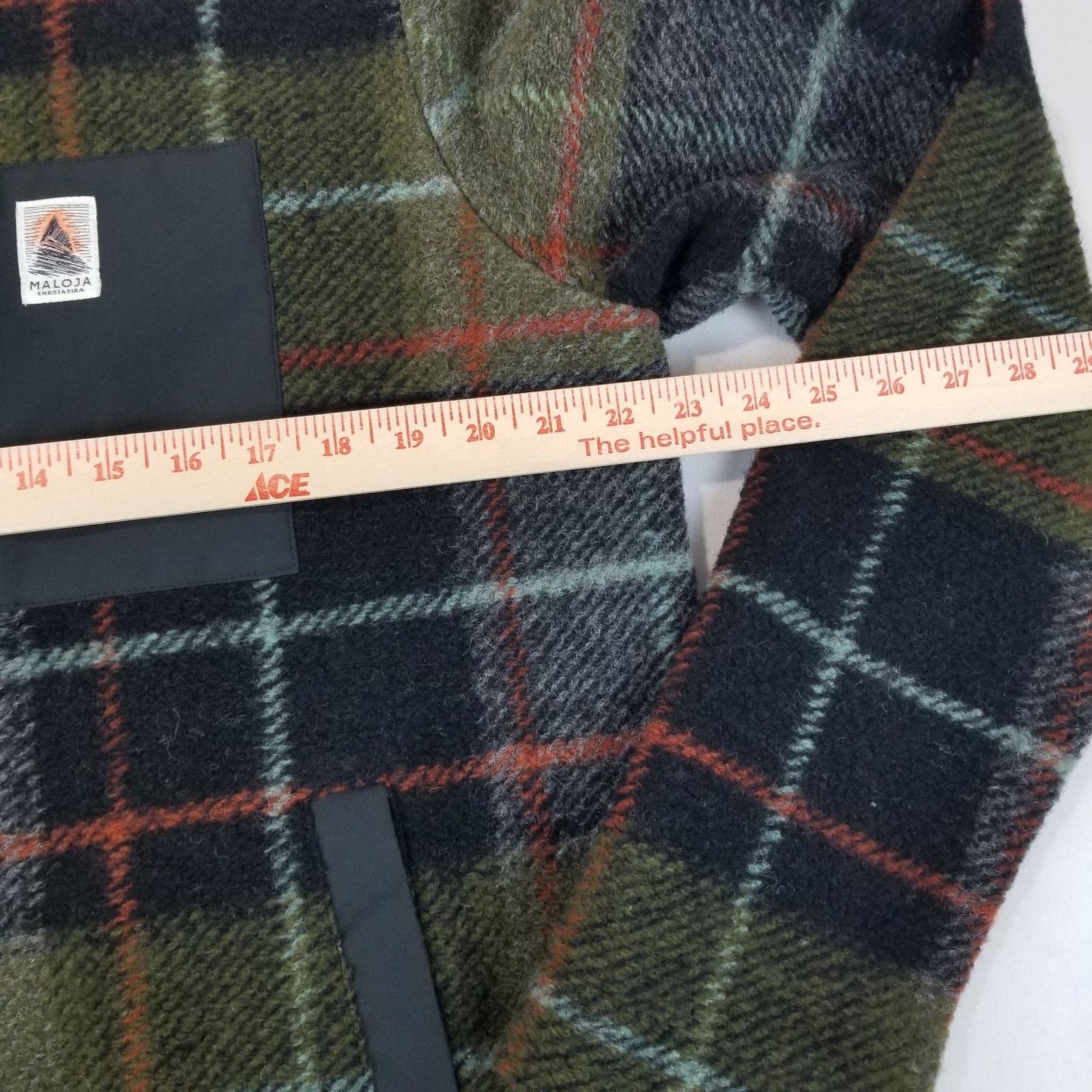 Maloja Maloja Jacket MarmoM Mens Large Green Black Plaid Wool Zip Size US L / EU 52-54 / 3 - 9 Thumbnail