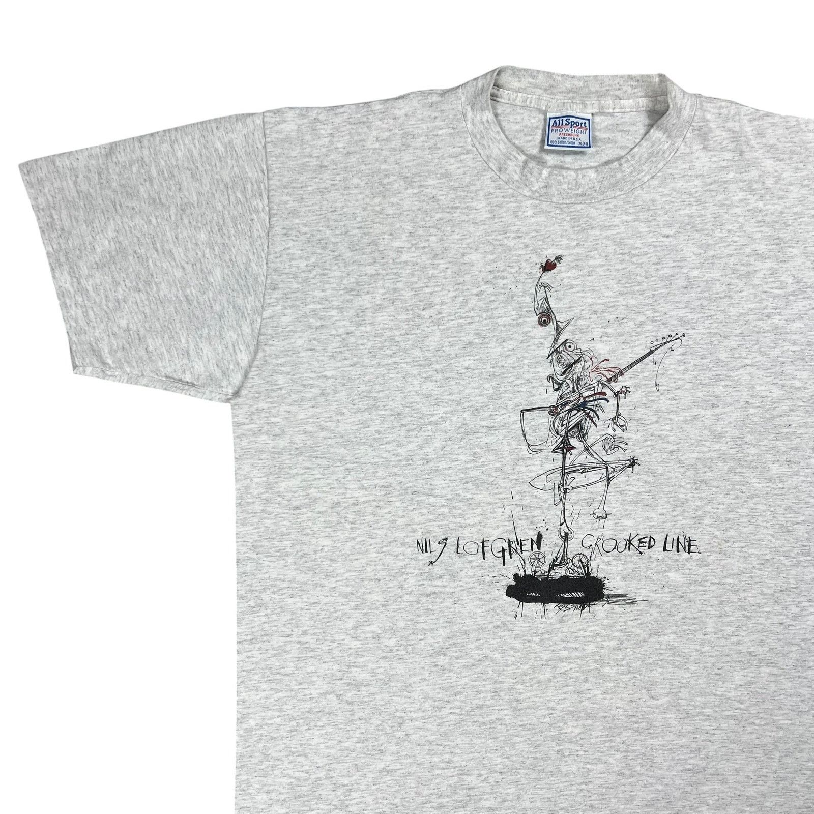 Band Tees × Vintage 1990s Ralph Steadman Nils Lofgren Crooked Line album art tee Size US XL / EU 56 / 4 - 4 Thumbnail