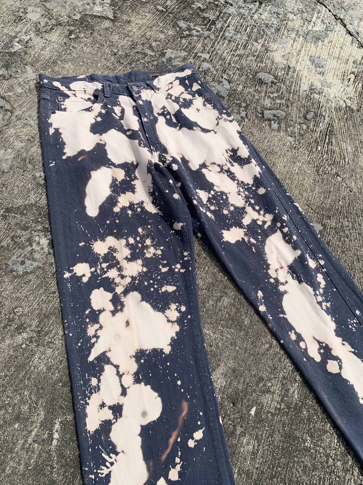Le Grande Bleu (L.G.B.) Rare 🔥 Bobson tie dye jeans Size US 33 - 7 Thumbnail