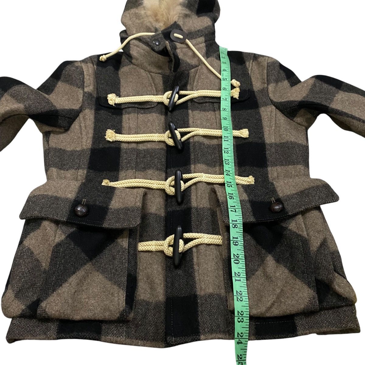 Japanese Brand × Vintage Vintage Halb Faux Fur Hoodie Wool Jacket Button M Size Size US M / EU 48-50 / 2 - 11 Thumbnail