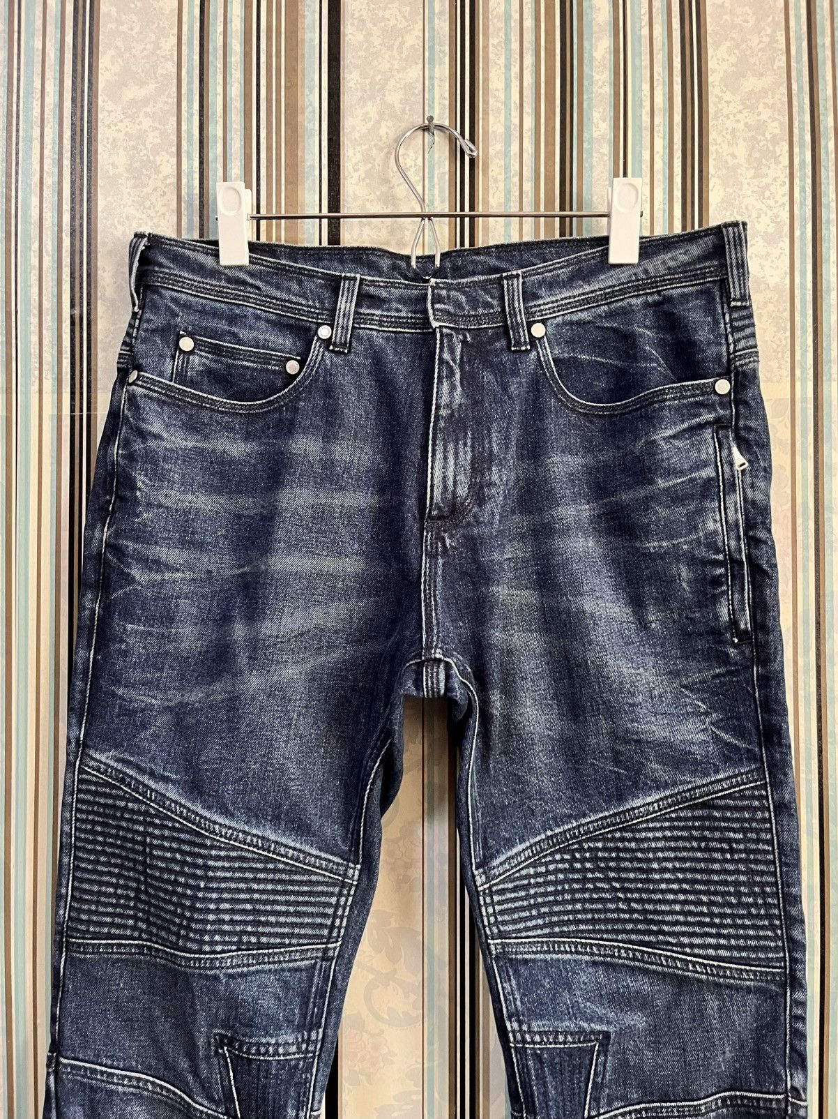 Neil Barrett FW18 neil barret bikers denim regular slim #H2 Size US 32 / EU 48 - 3 Thumbnail