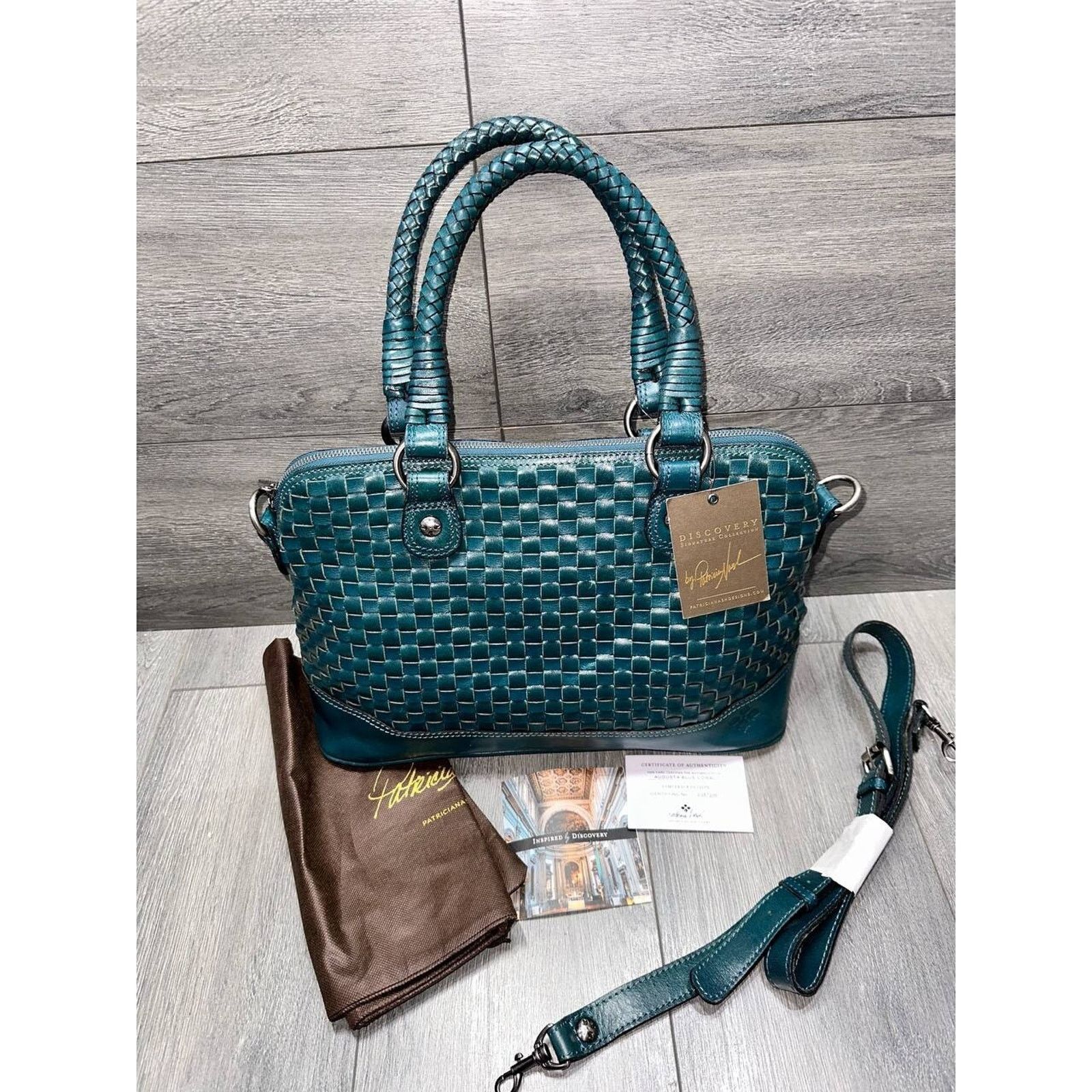 Patricia Nash Patricia Nash Washed Woven Leather Augus Satchel bag A382253 Size ONE SIZE - 4 Thumbnail