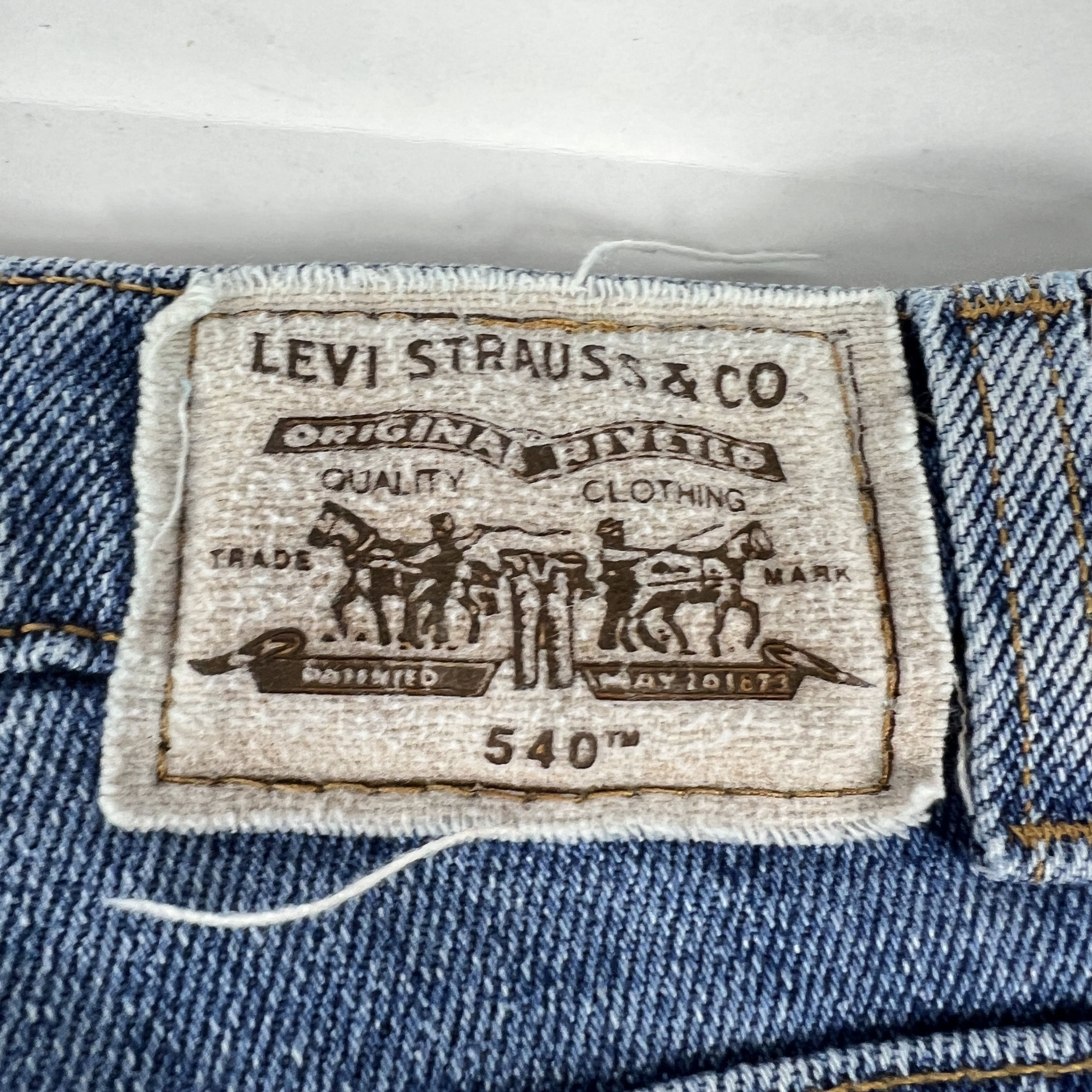 Vintage VTG 90s Levi's Jeans 540 Flex Relaxed Straight Blue Denim Size US 36 / EU 52 - 13 Thumbnail