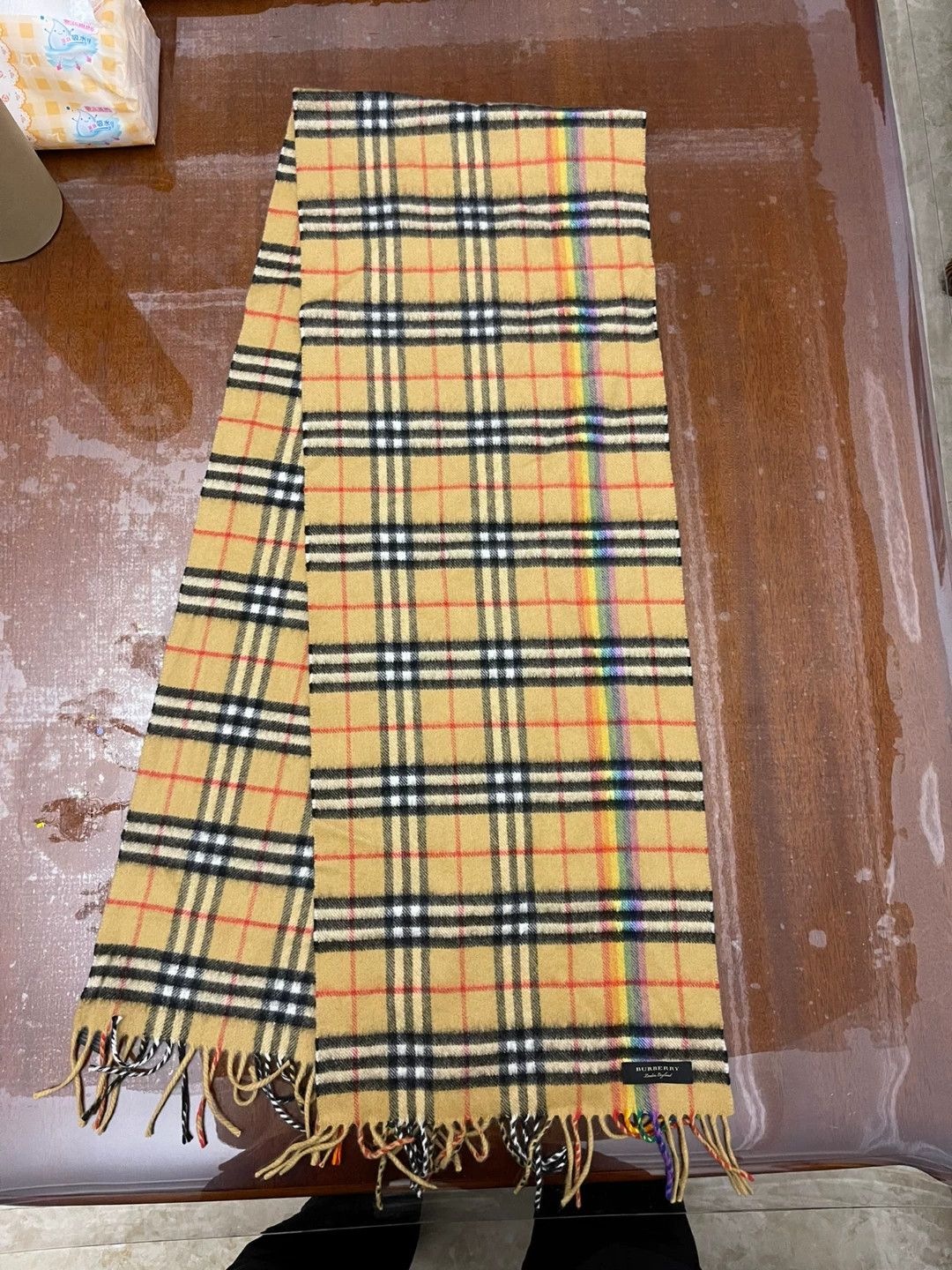 Burberry Burberry New Rainbow Cashmere Scarf 99 New Size ONE SIZE - 1 Thumbnail