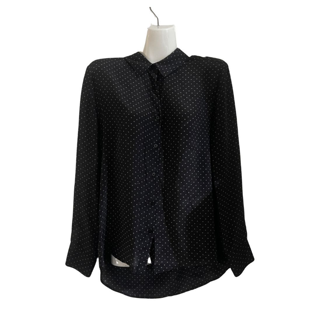 Other Royal Project Silk Polka Dot Long Sleeve Button Down Blouse Size L / US 10 / IT 46 - 1 Thumbnail
